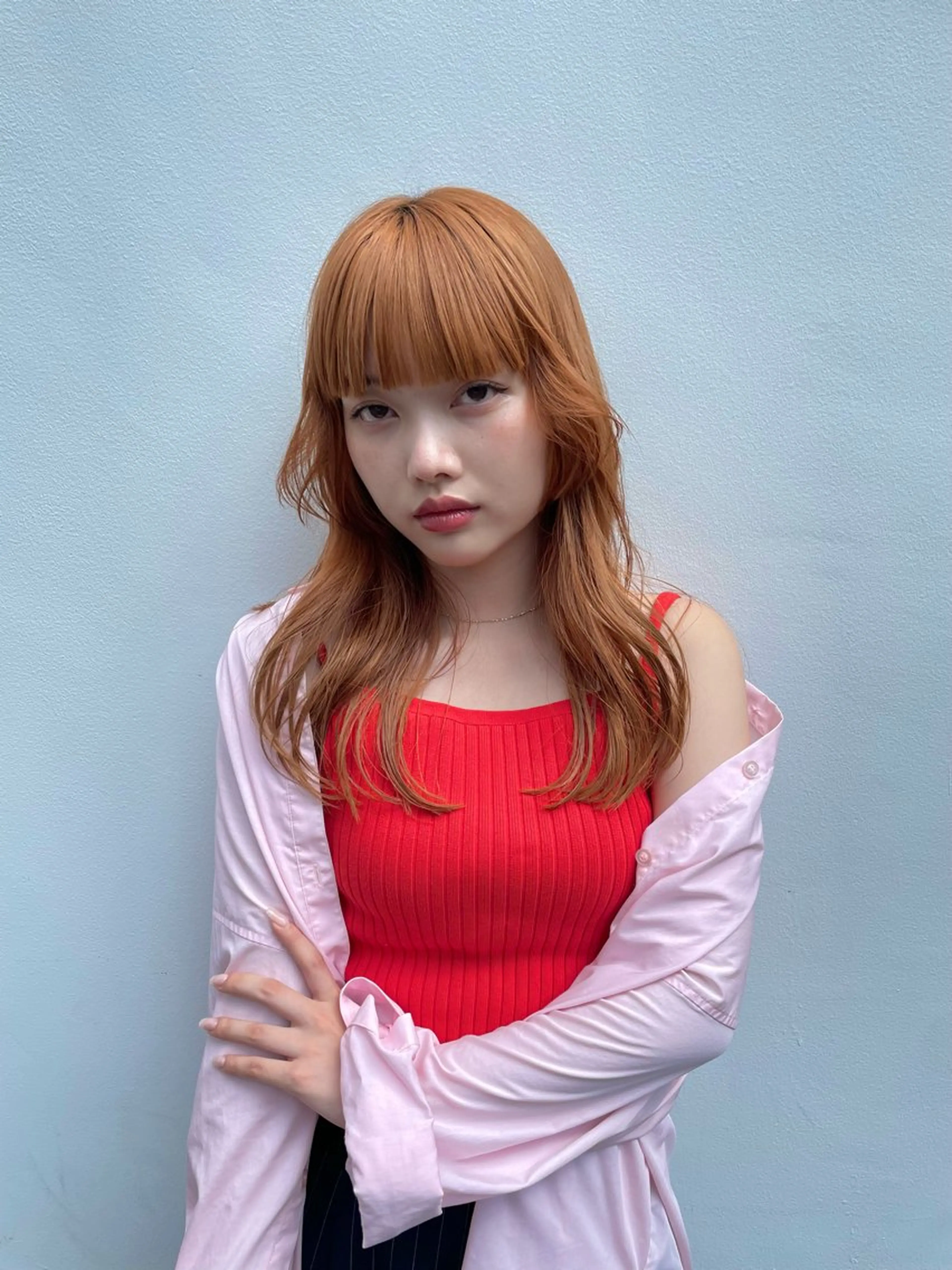 ロング カラー ヘアカラー トリートメント 菊地 柚乃のヘアスタイル