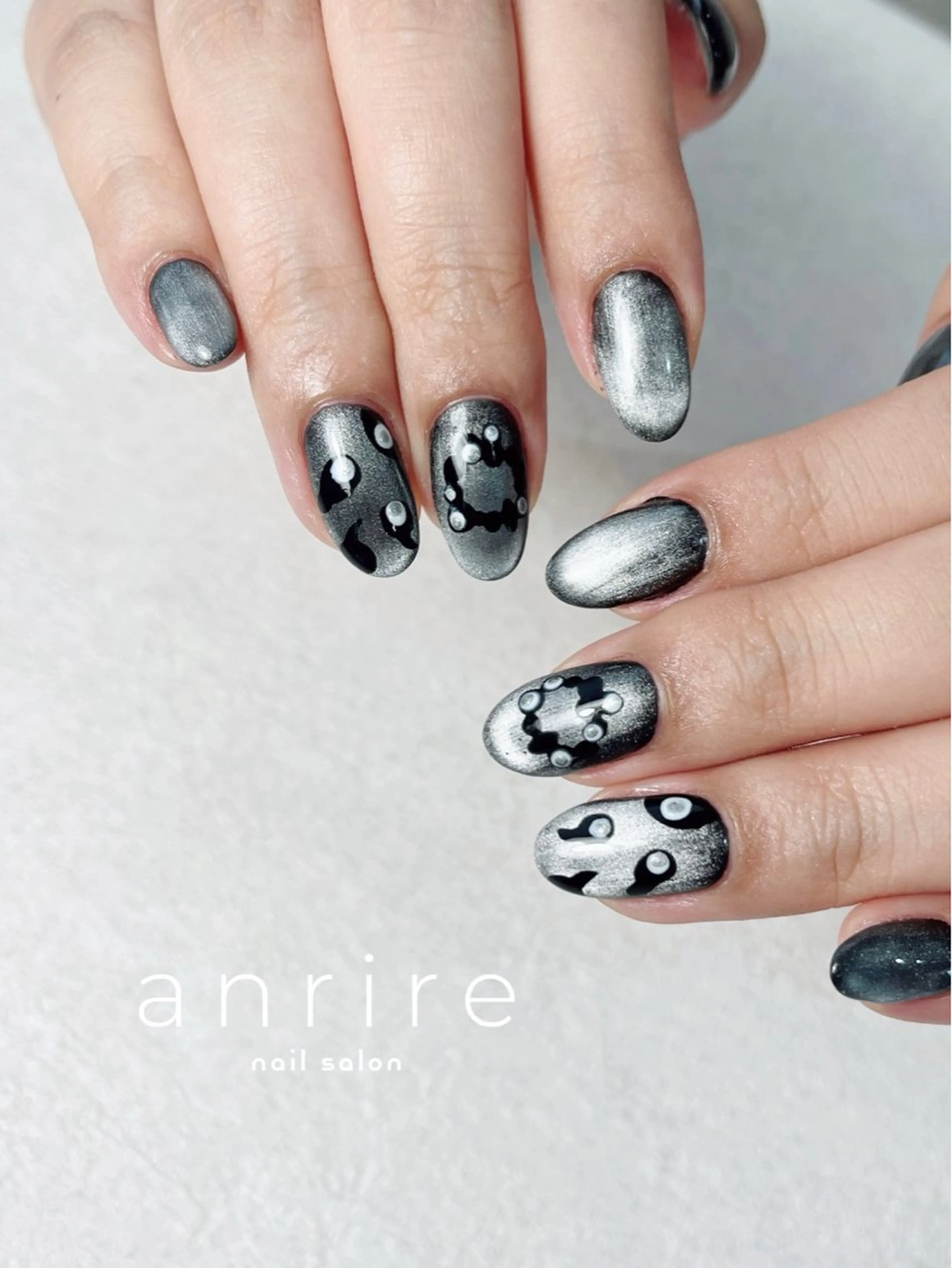 ネイル ジェルネイル キラキラネイル ラメ(グリッター) マグネットネイル パラジェル ハンドネイル nail salon anrire〜アンリール〜所属・nailsalon anrireのネイルデザイン