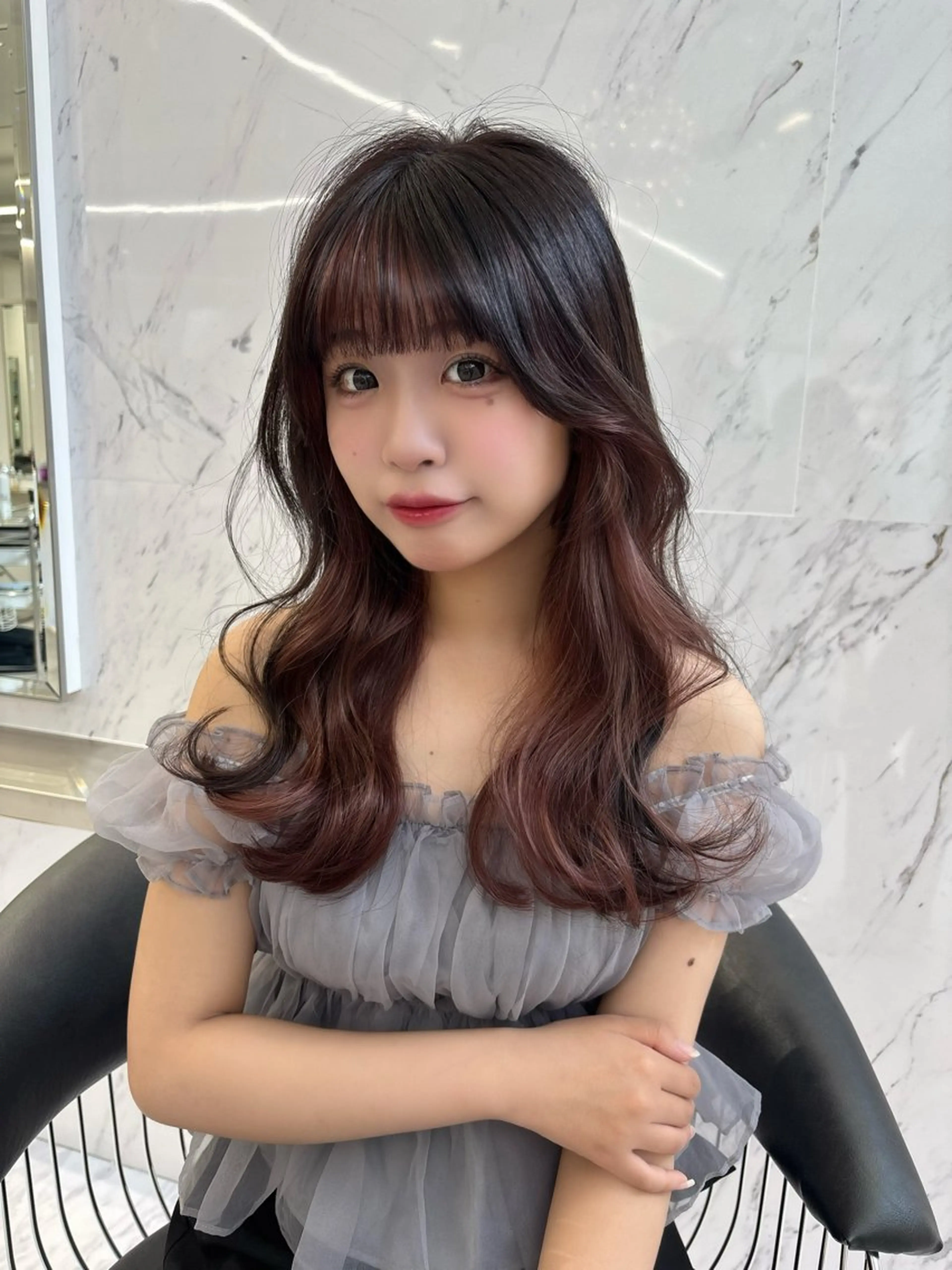 ロング カラー ヘアカラー ParveMix 🐾鳥取彩花のヘアスタイル