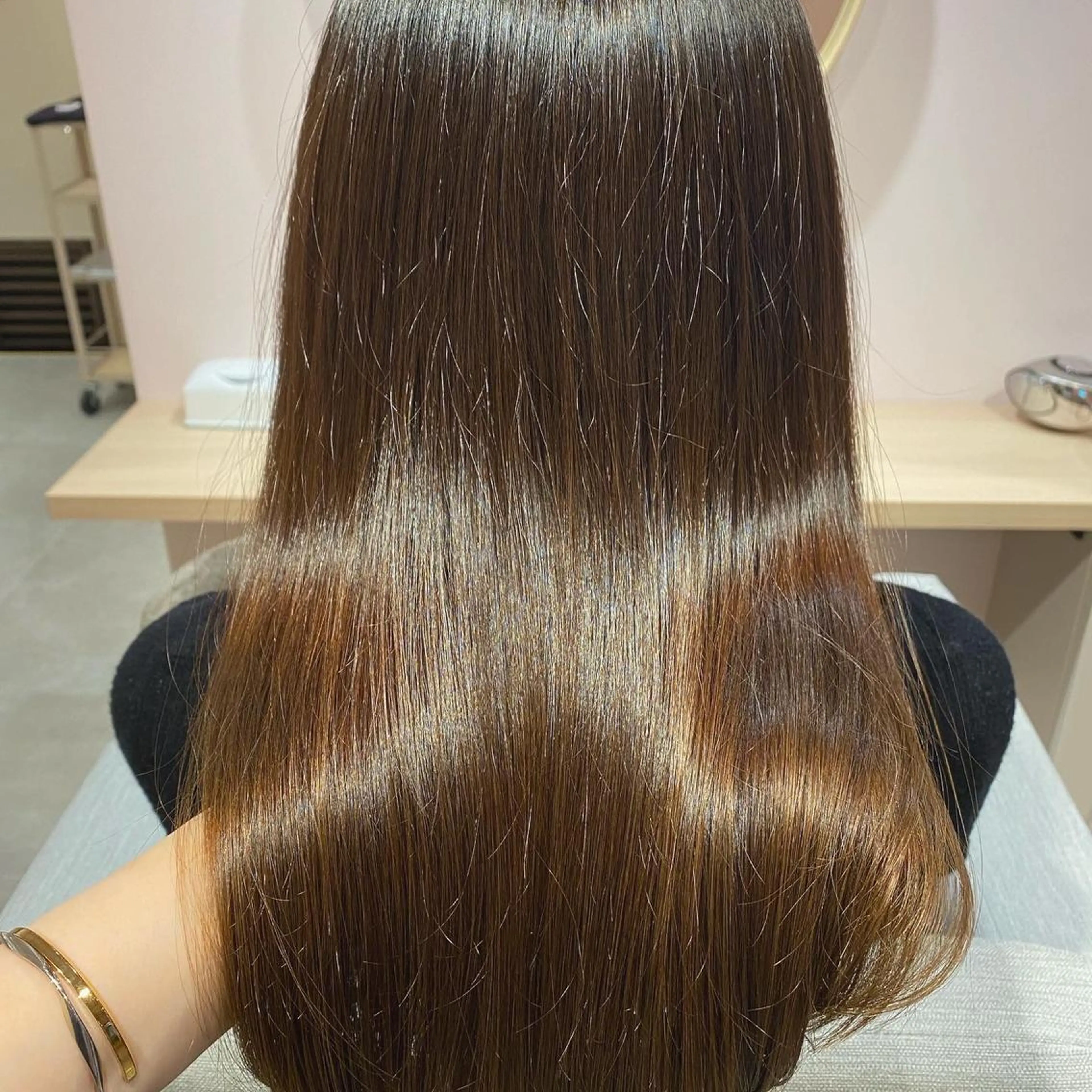 ロング カラー 髪質改善 縮毛矯正 トリートメント ヘアカラー nagisa /縮毛矯正のヘアスタイル