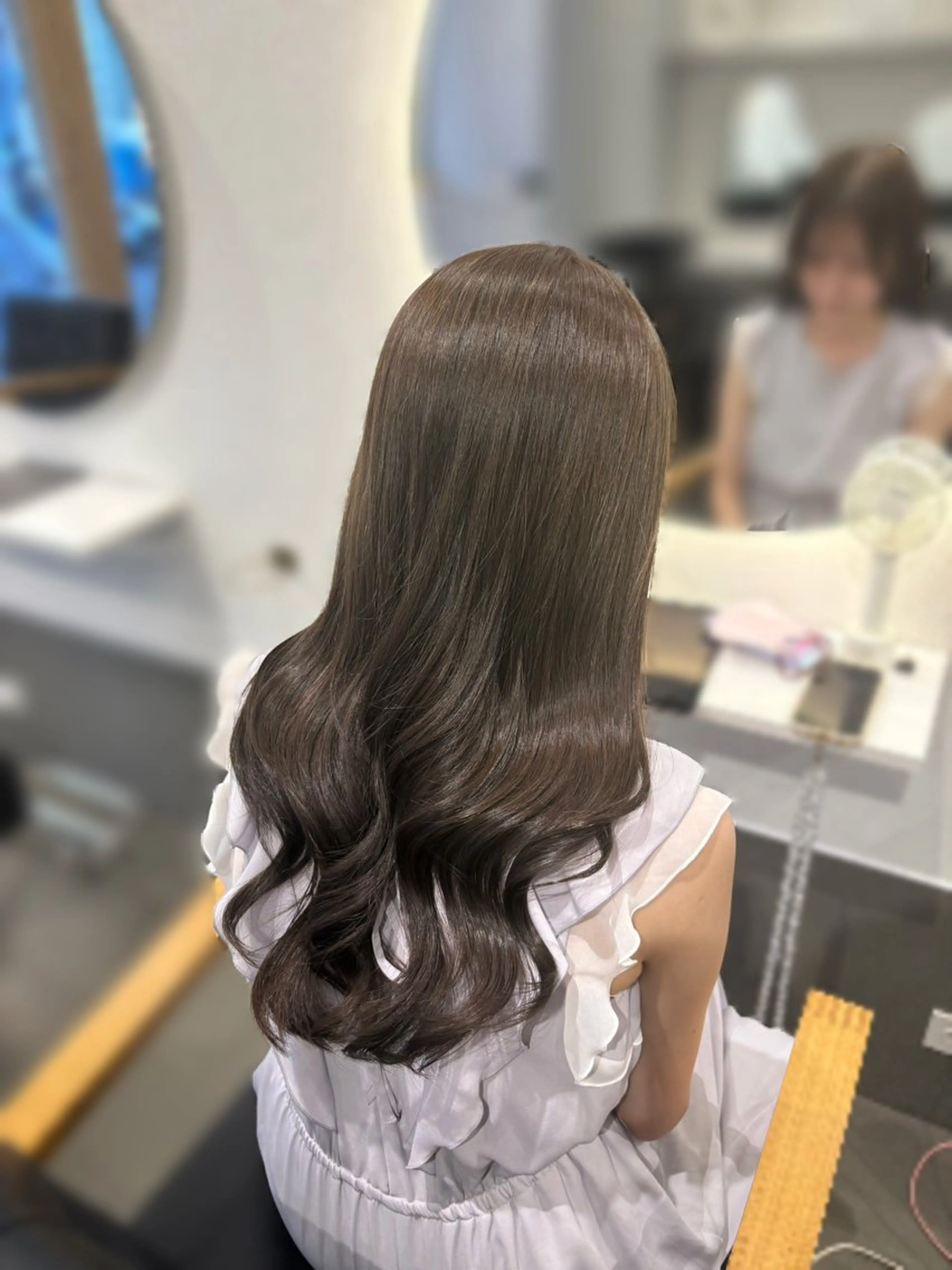 ロング カラー 透明感カラー グレージュ オリーブグレージュ オリーブグレー ヘアカラー 髪質改善 Aimer 北千住店所属・北千住 Aimer akari🎀のヘアスタイル
