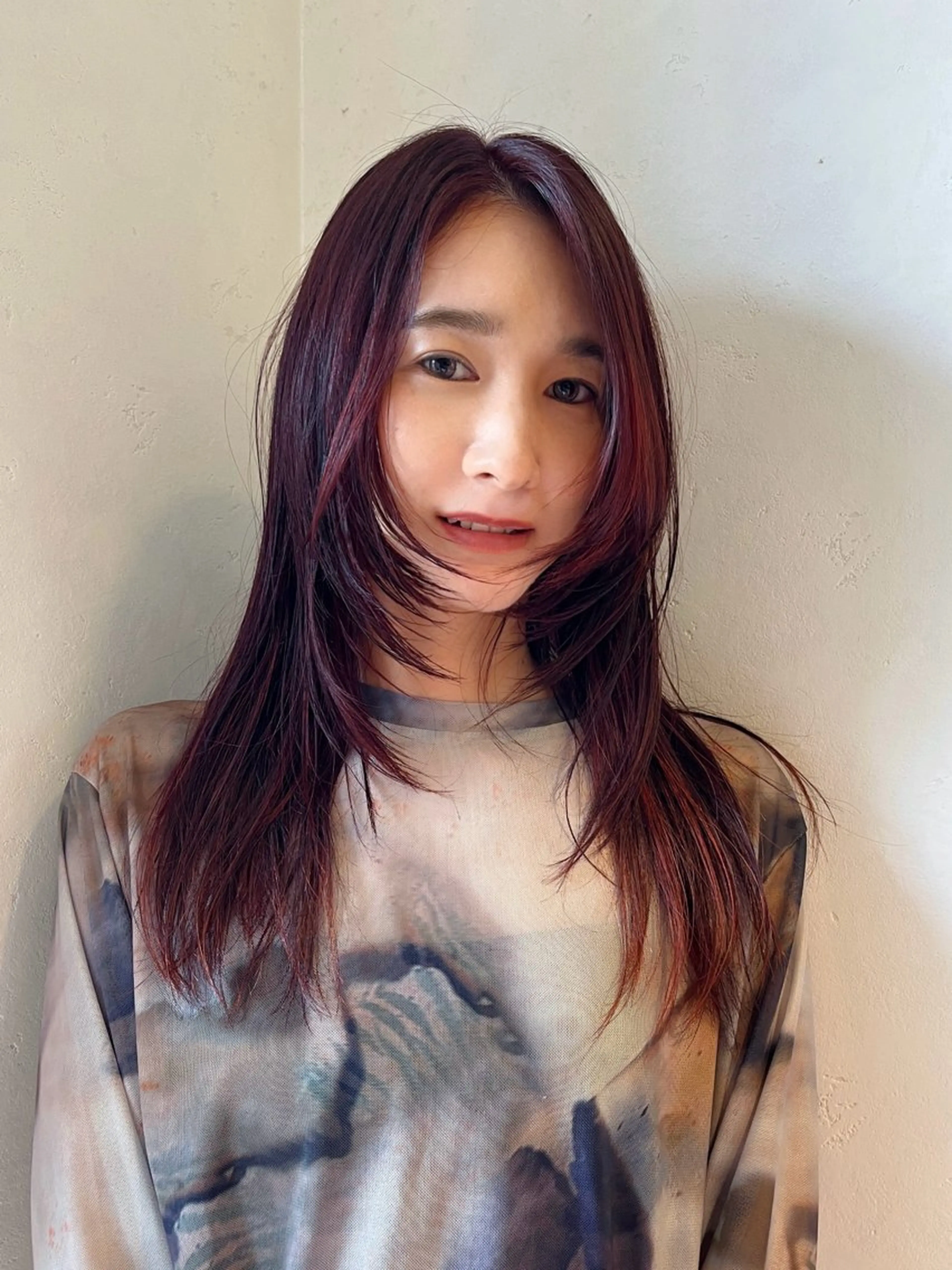 ロング カラー ブリーチ ブリーチなしカラー ピンクカラー レイヤーカット カット ヘアカラー トリートメント irwi/イルウィ所属・miku🎀門前仲町 ブリーチ・レイヤーのヘアスタイル