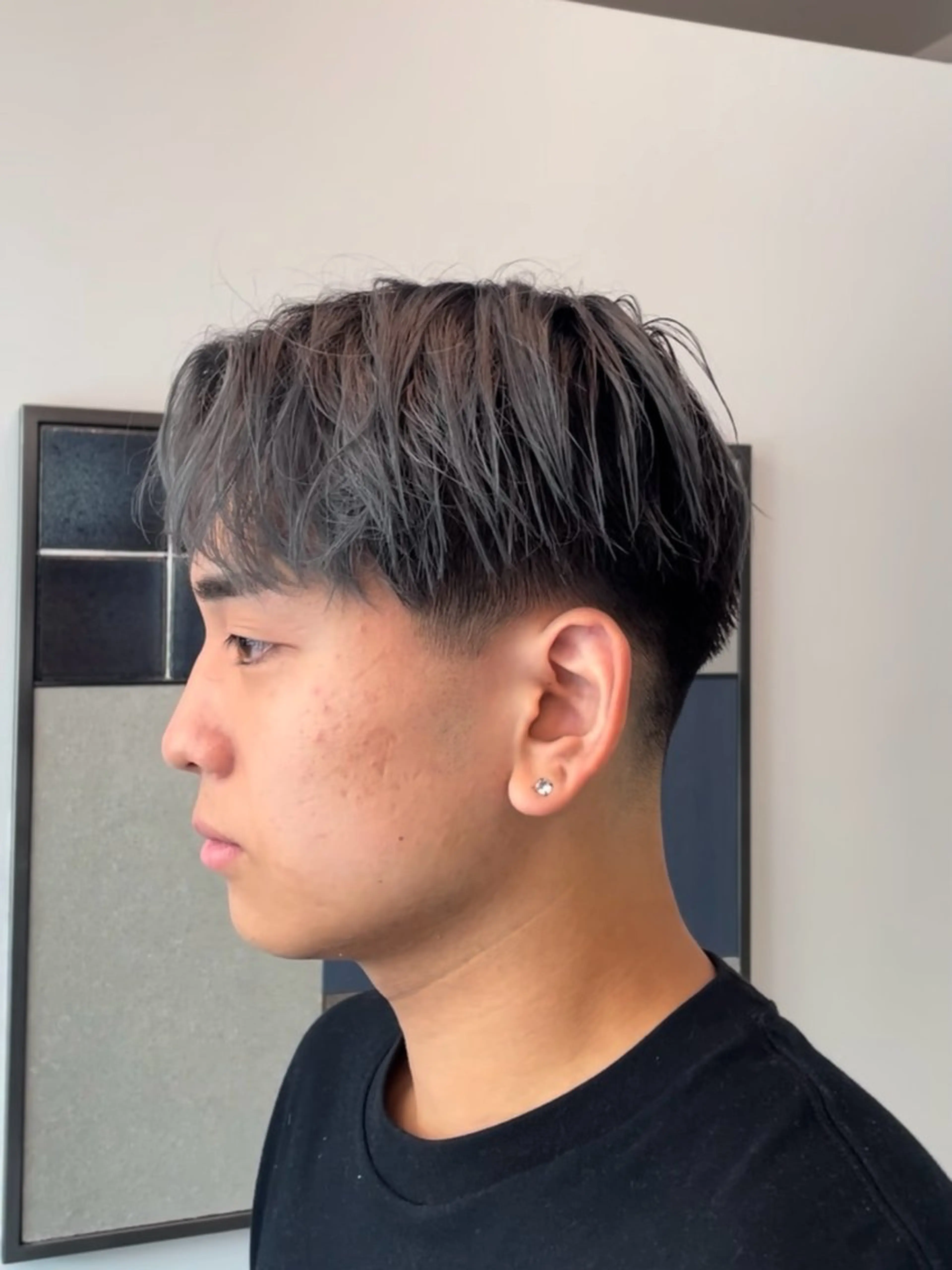 ショート メンズ フェードカット ショート/パーマ スタイル大矢瑛翔のヘアスタイル