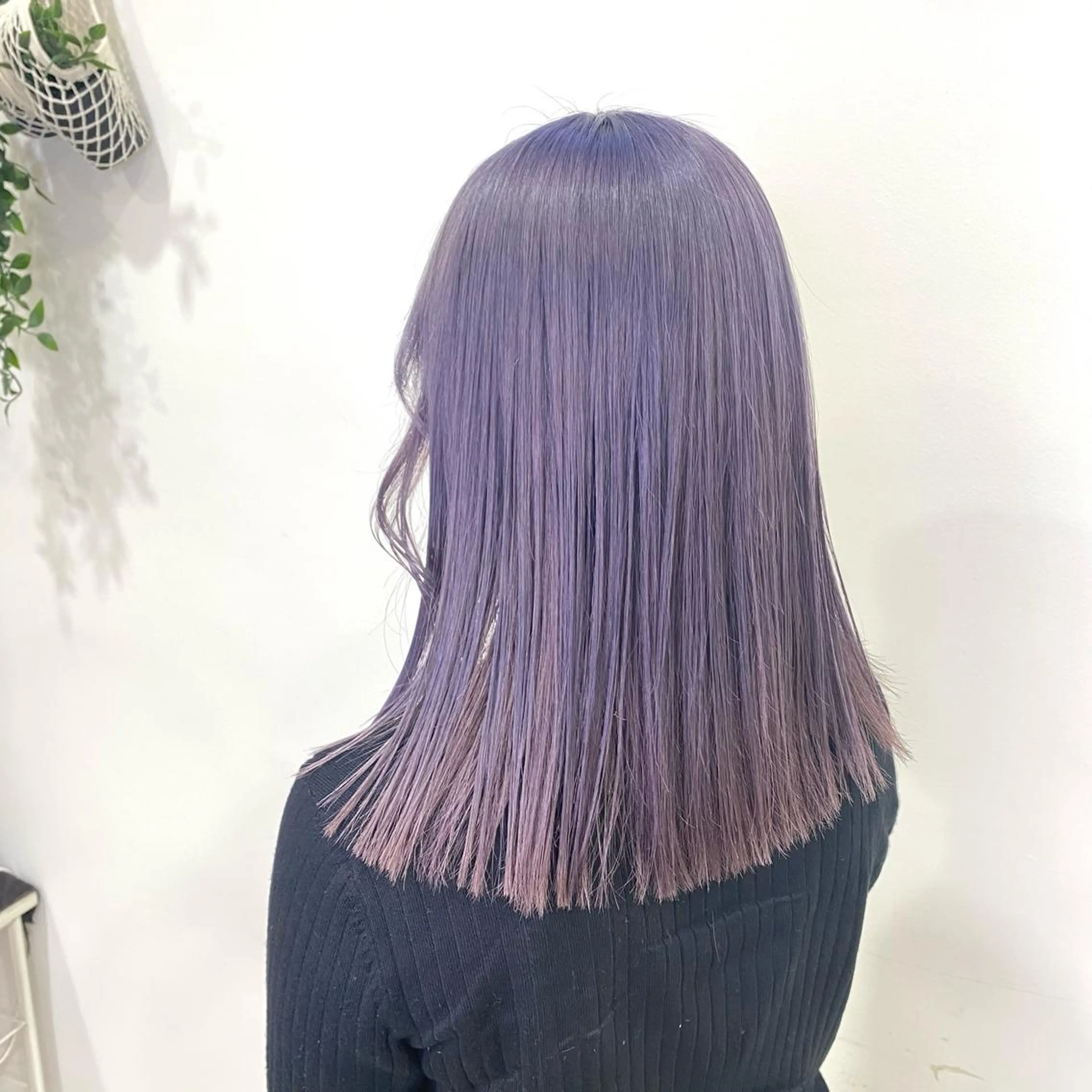 ミディアム ヘアカラー ダウンパーマ🇰🇷 毛流れパーマ【かな】のヘアスタイル