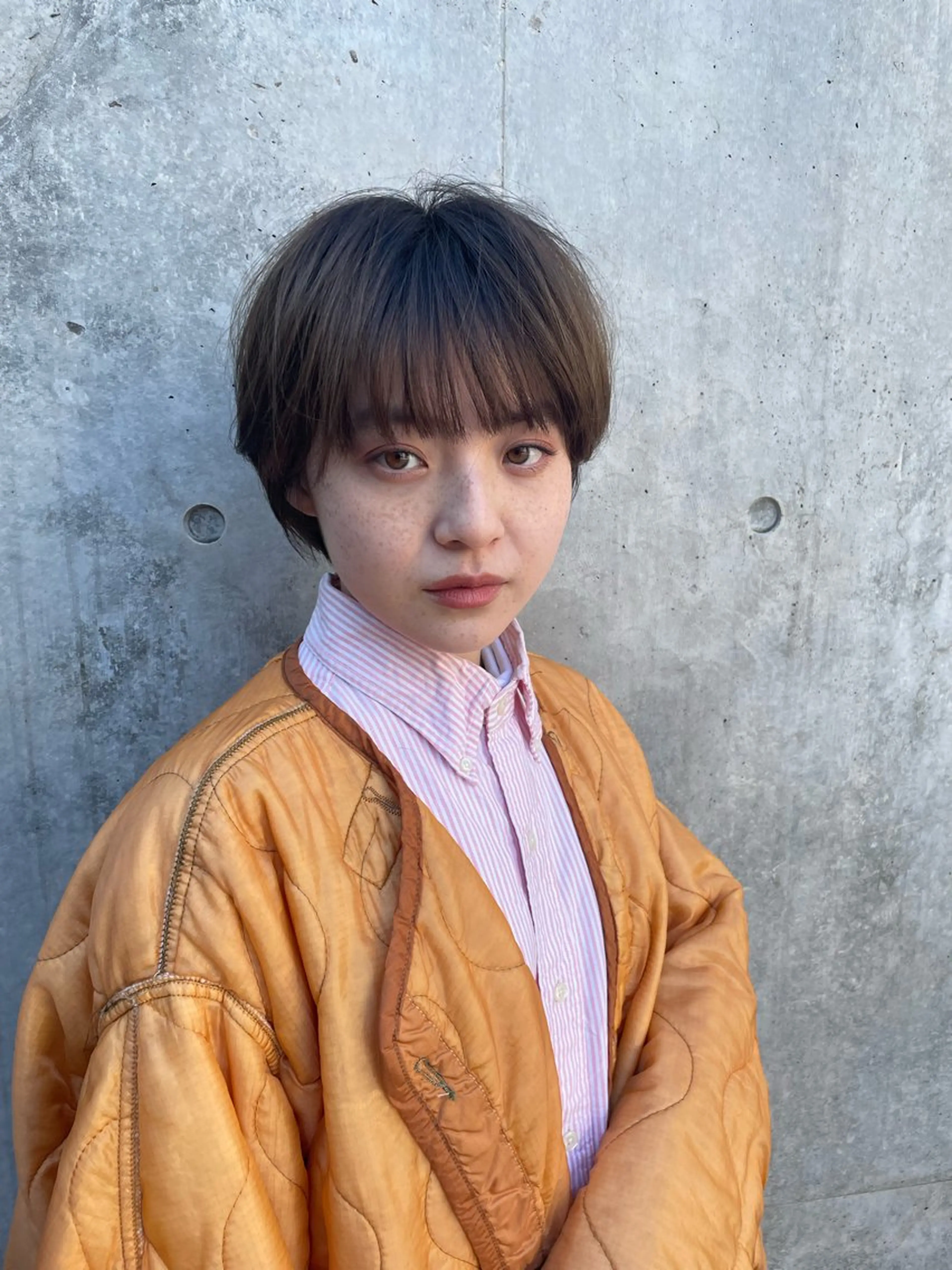 ショート カラー ヘアカラー トリートメント SASAnagano 堀内未梨のヘアスタイル