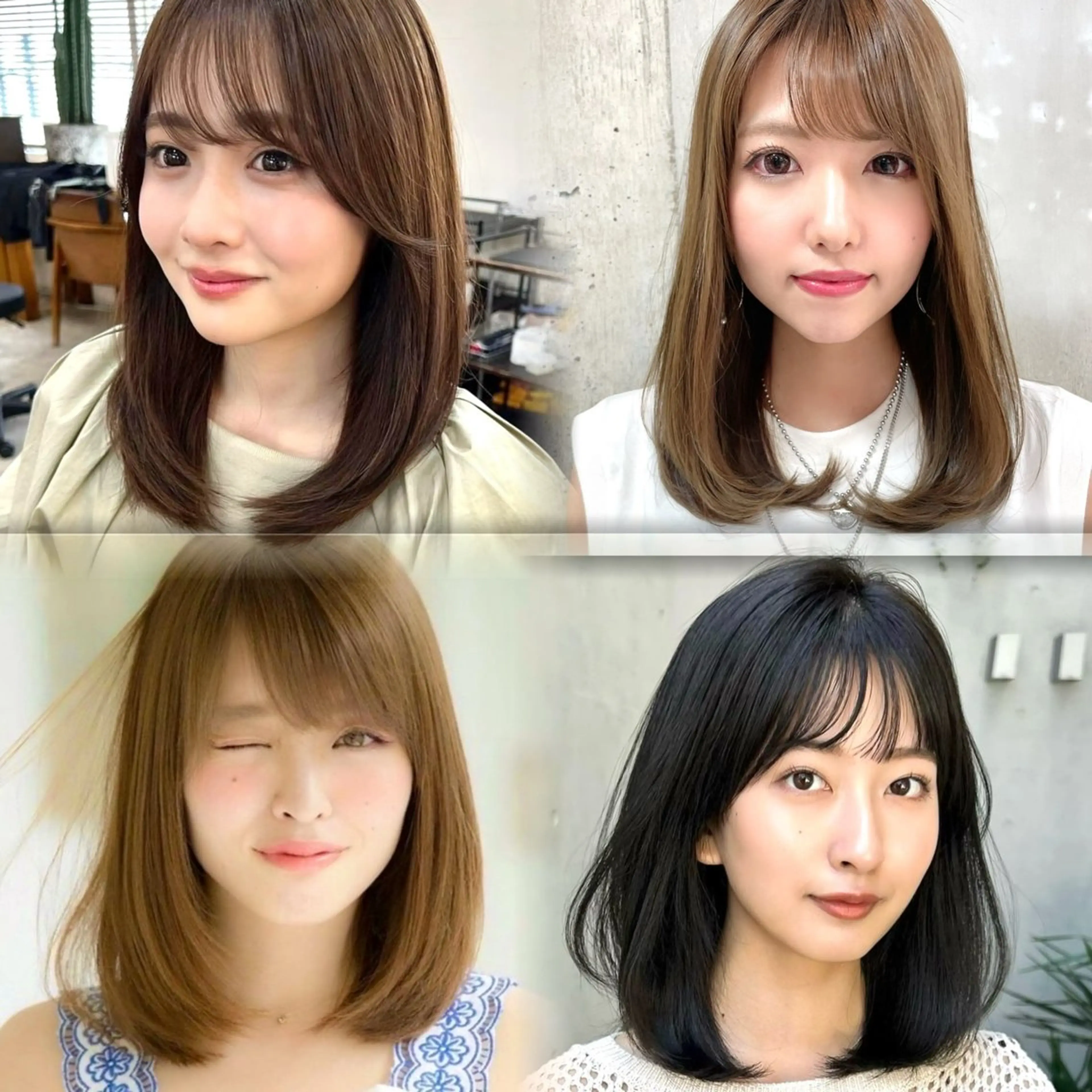 ミディアム ❤️ブリーチなし💚 ダブルカラー平野実花のヘアスタイル