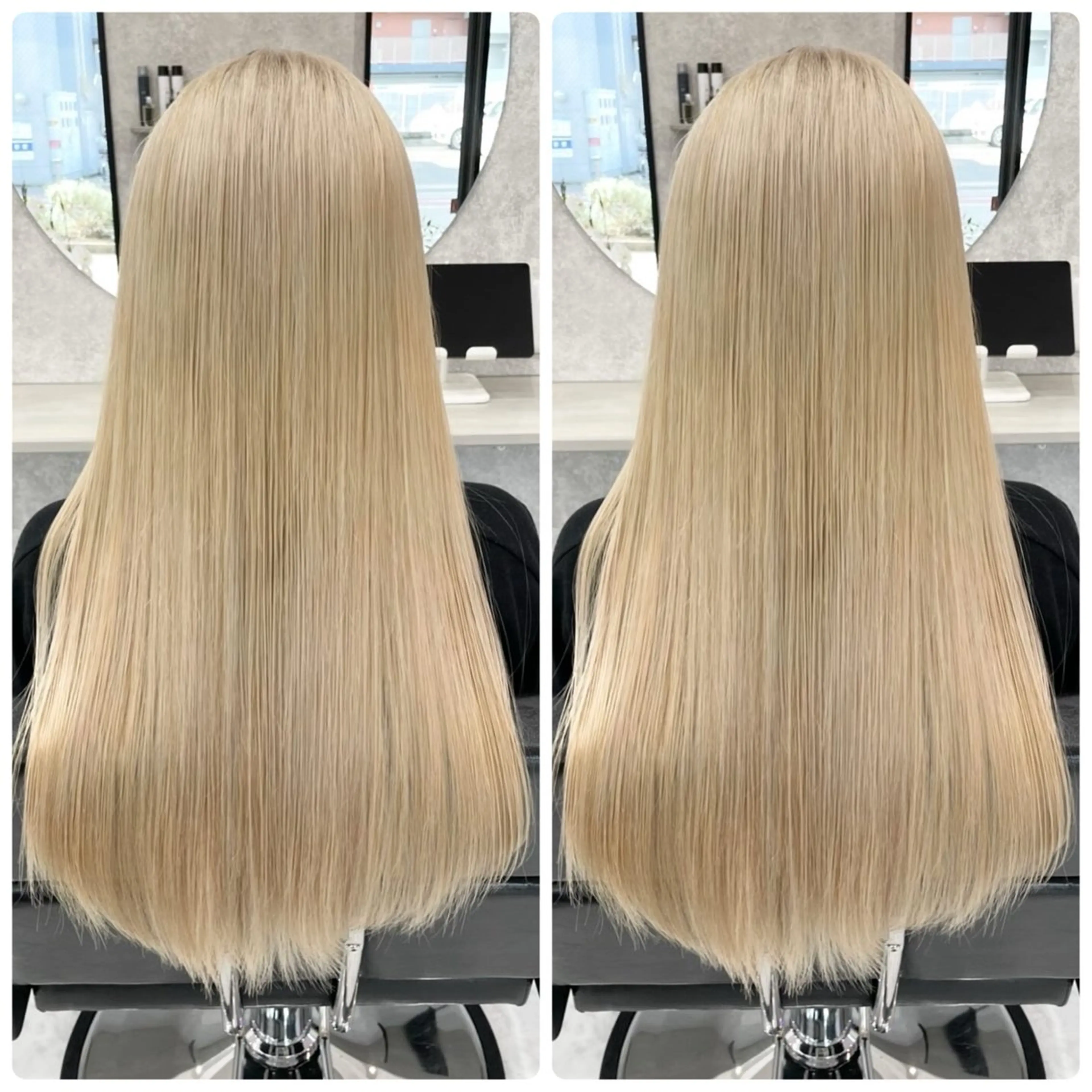 👩‍🦳ホワイトブロンド系人気No.1👩‍🦳ブリーチ2回＋オンカラー＋3stepトリートメント【各処理剤付き✨️】の写真