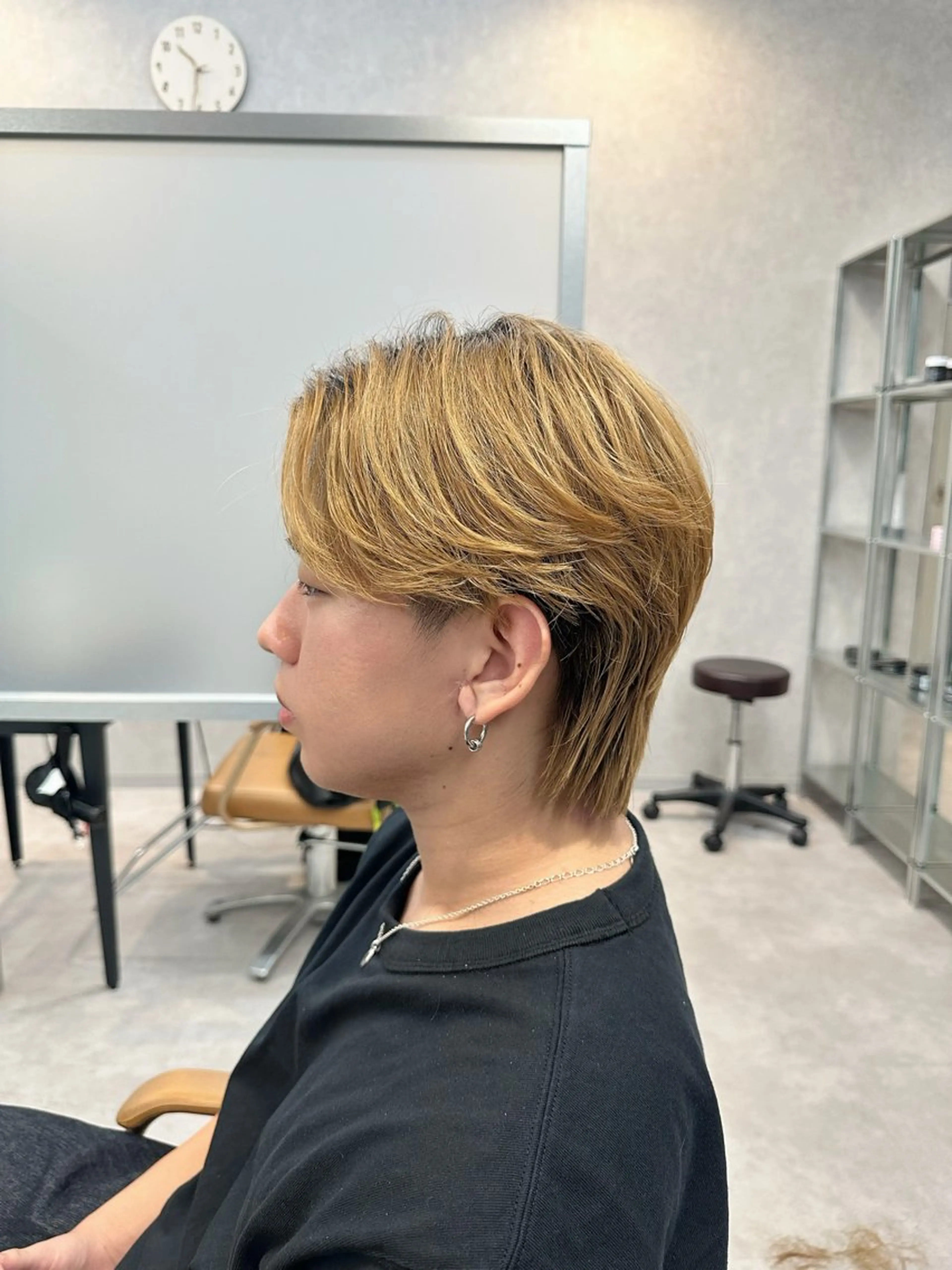 ショート カラー メンズ センターパート メンズウルフカット ウルフカット Zinaメンズサロン所属・カノン/メンズカット /メンズパーマのヘアスタイル