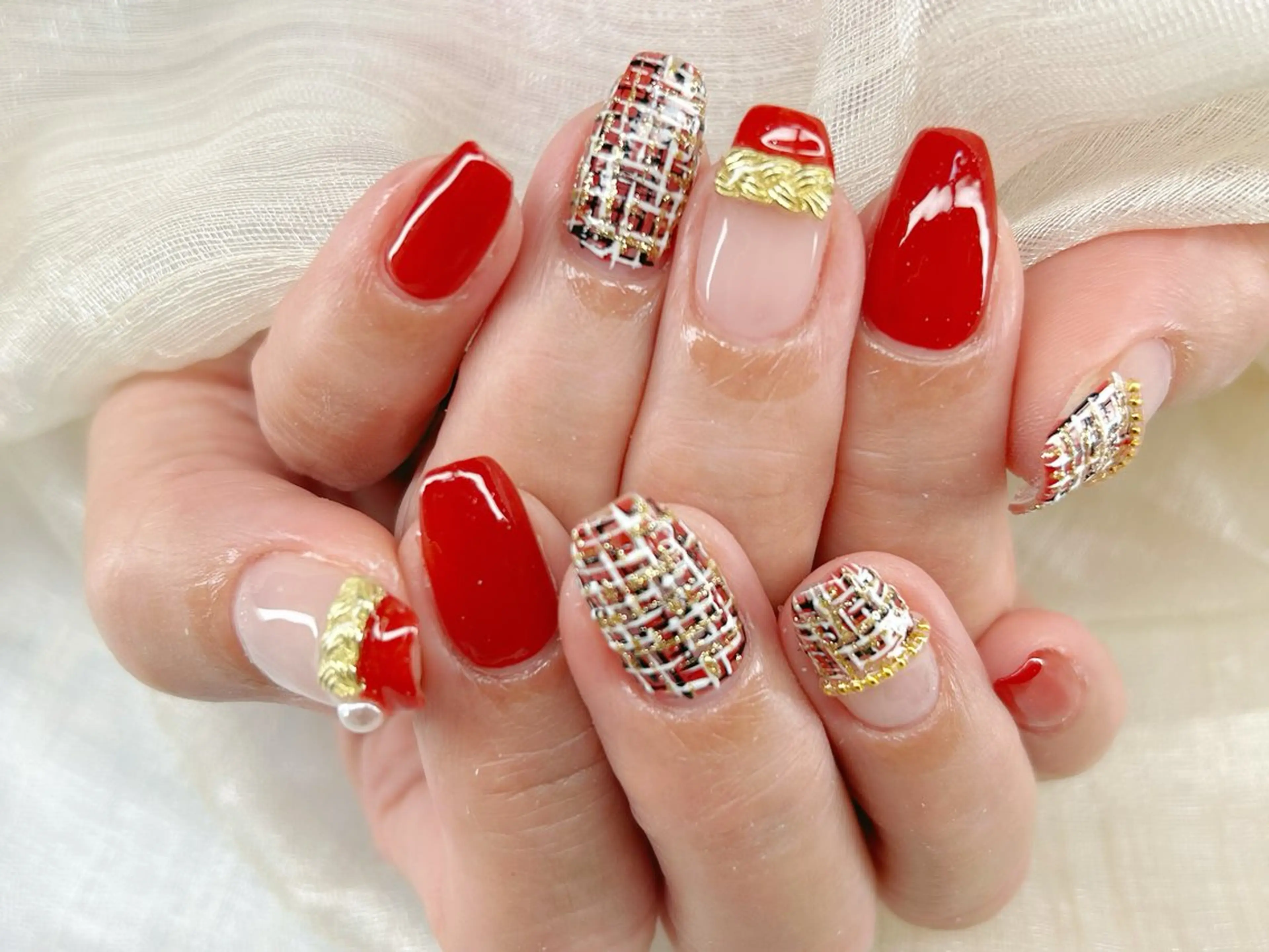ネイル アートネイル 成人式 長さ出し フットネイル マグネットネイル ハンドネイル Lino Nailのネイルデザイン