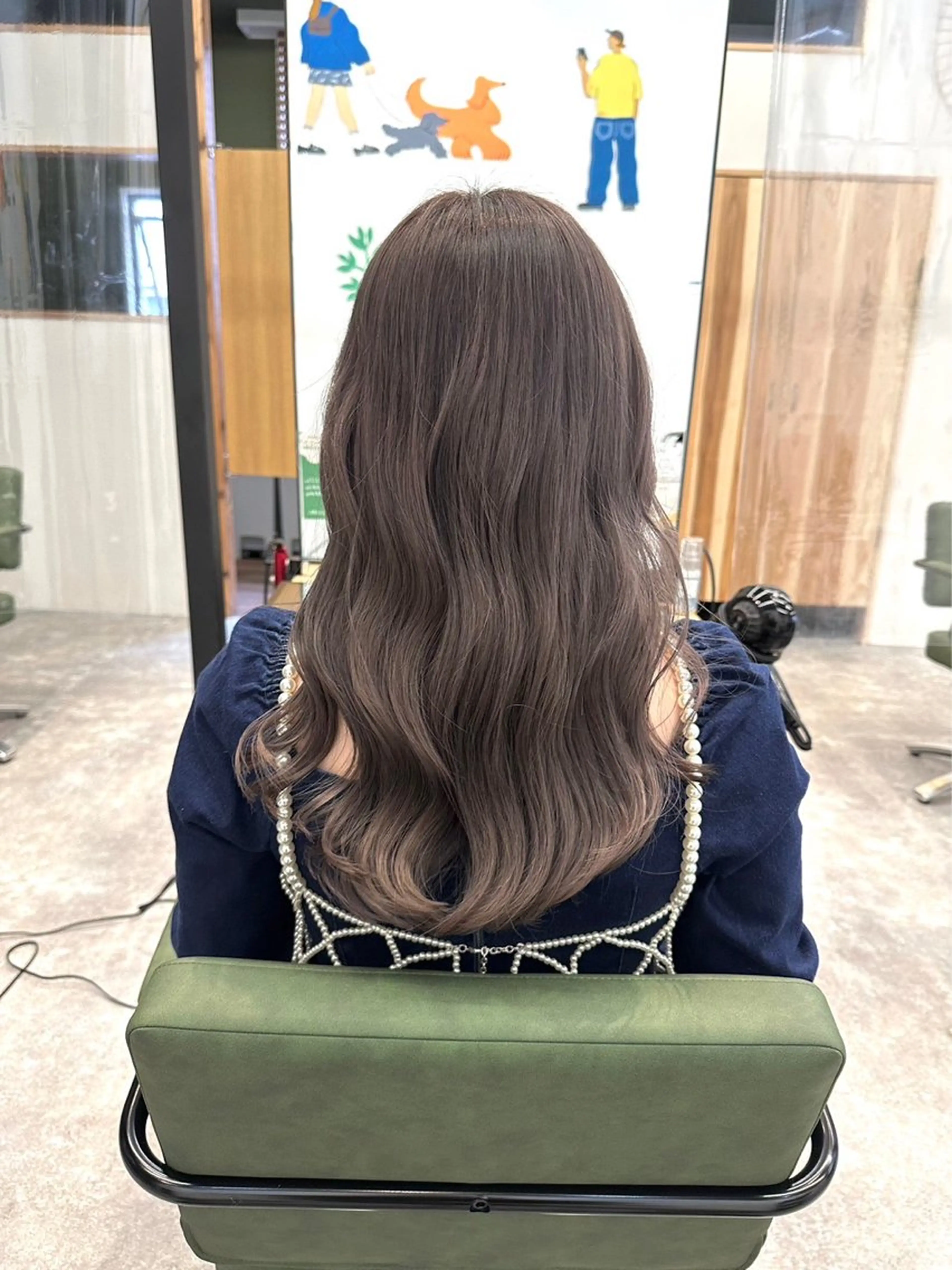 セミロング カラー カット ヘアカラー トリートメント 🌿艶髪透明感 佐藤遥🌿のヘアスタイル