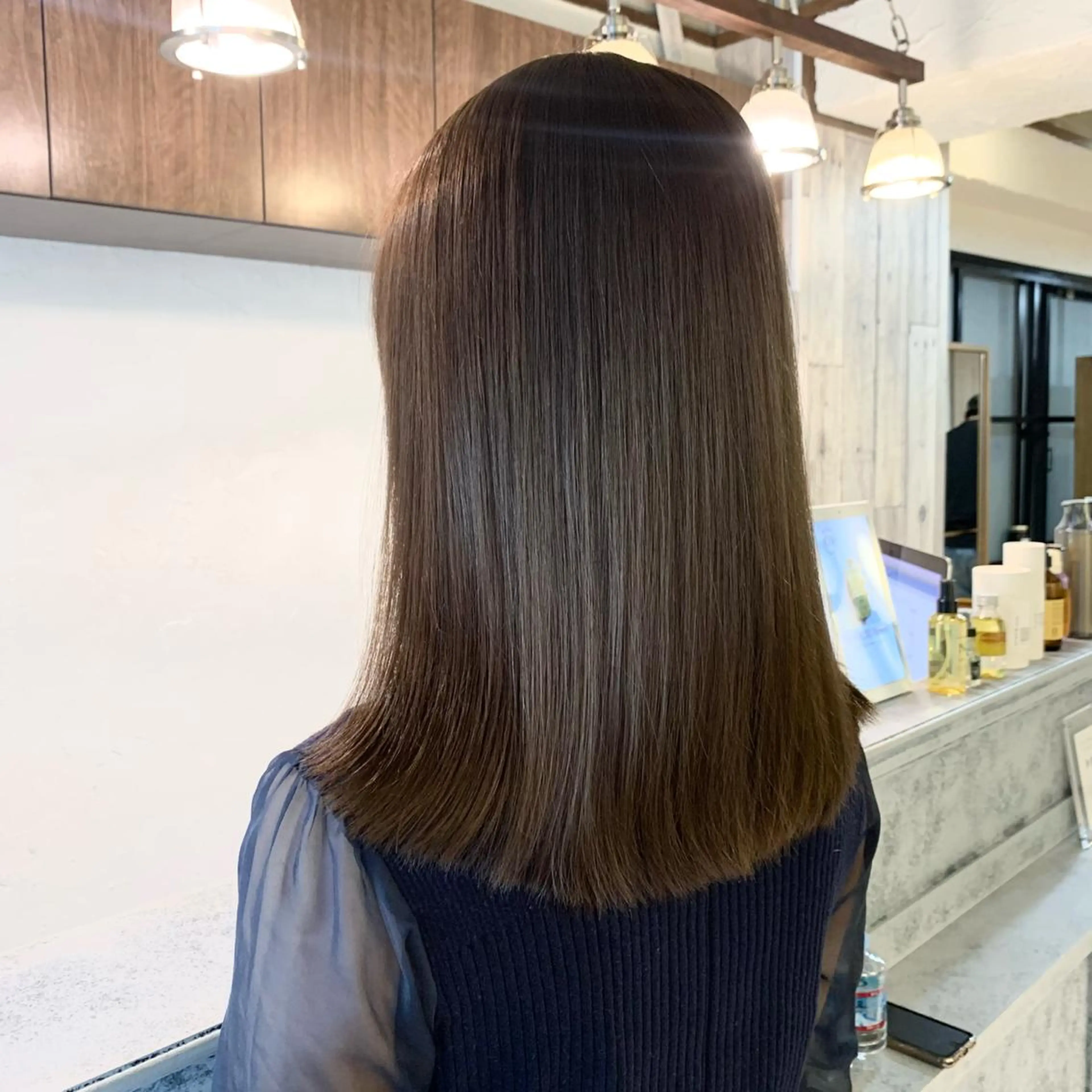 ミディアム カラー カット ヘアカラー トリートメント conne&riri所属・MA YUのヘアスタイル
