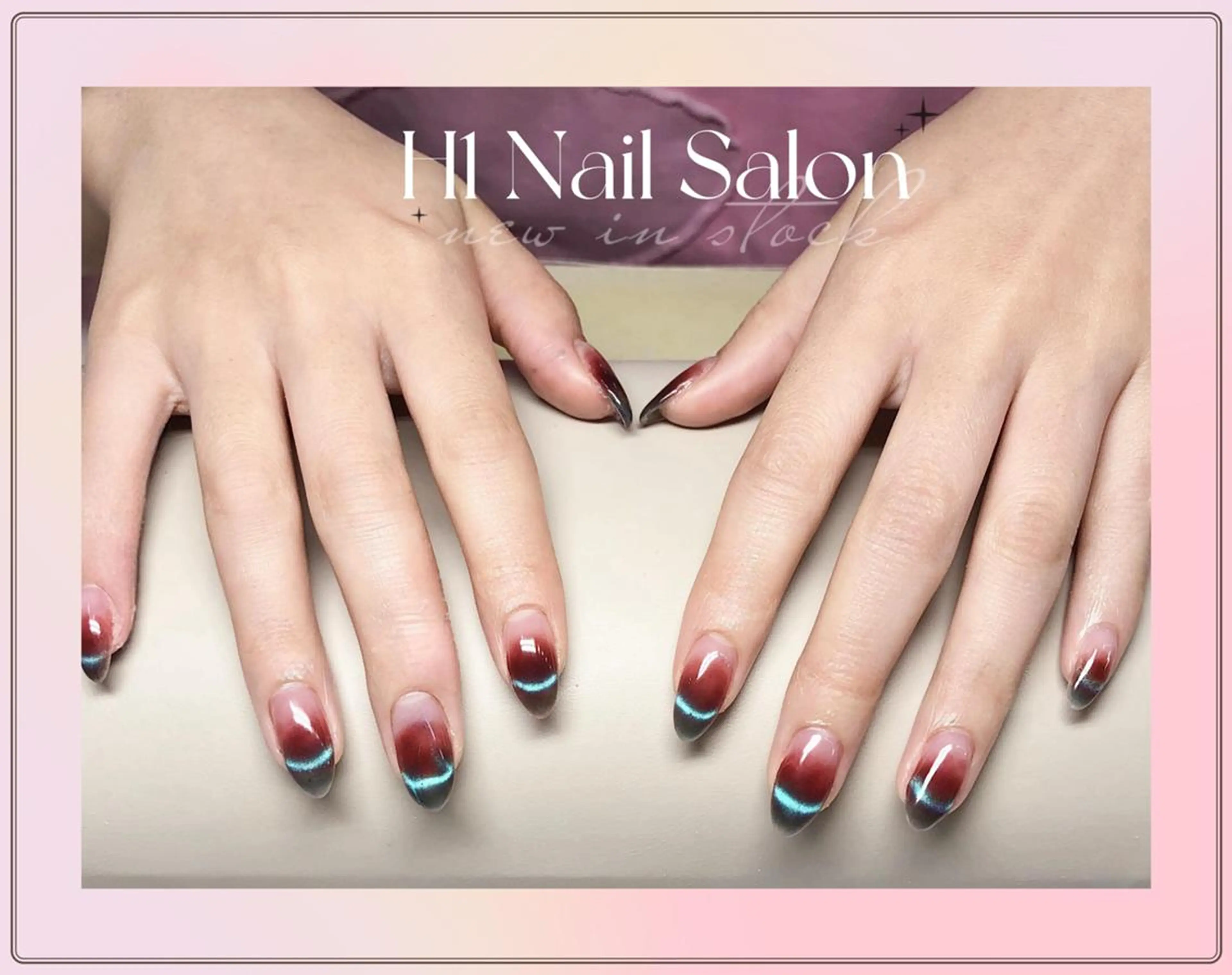 ミディアム ハンドネイル ハンドケア H1 ネイル サロンのネイルデザイン