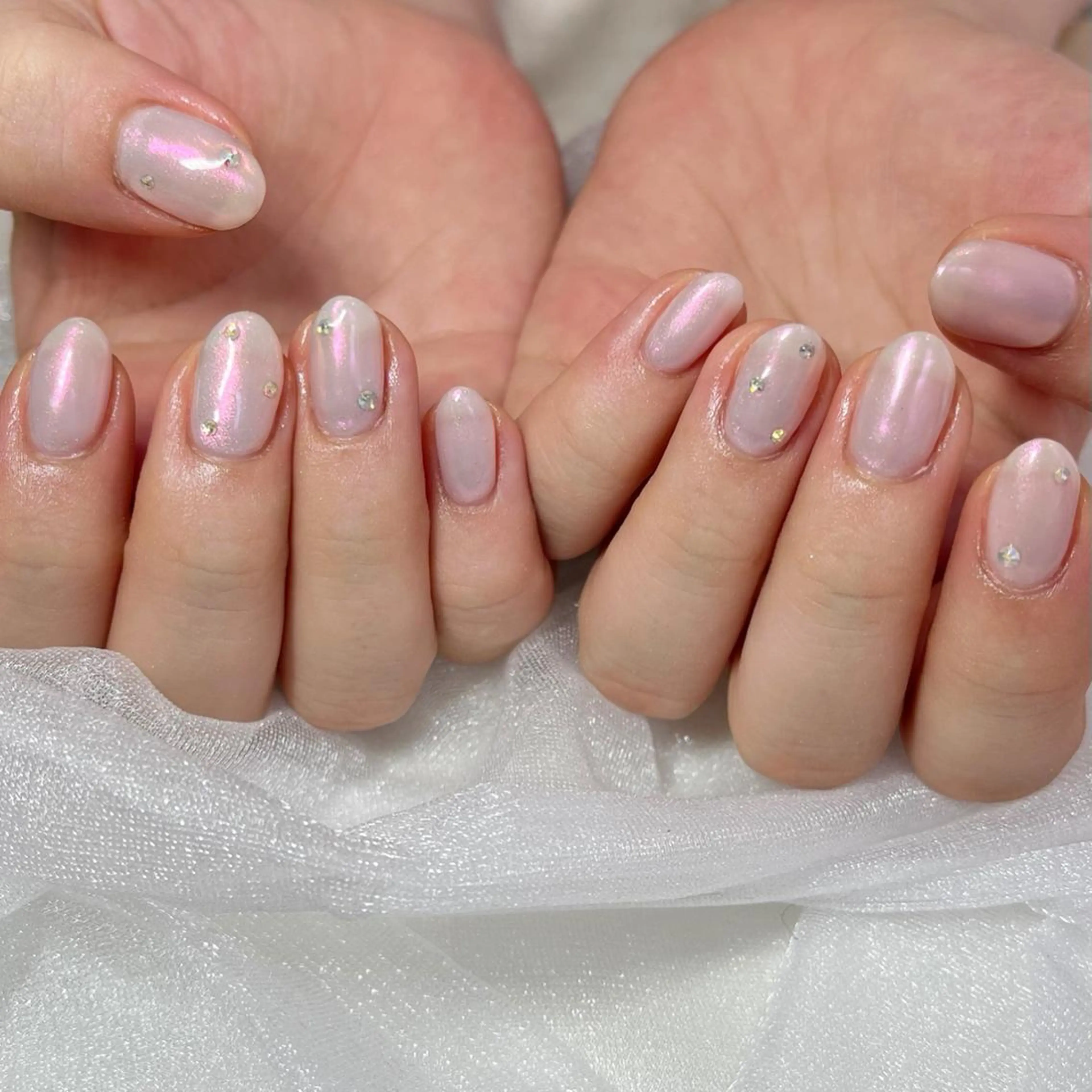 ネイル オーロラネイル ストーンネイル ハンドネイル Nail Salon  Kのネイルデザイン