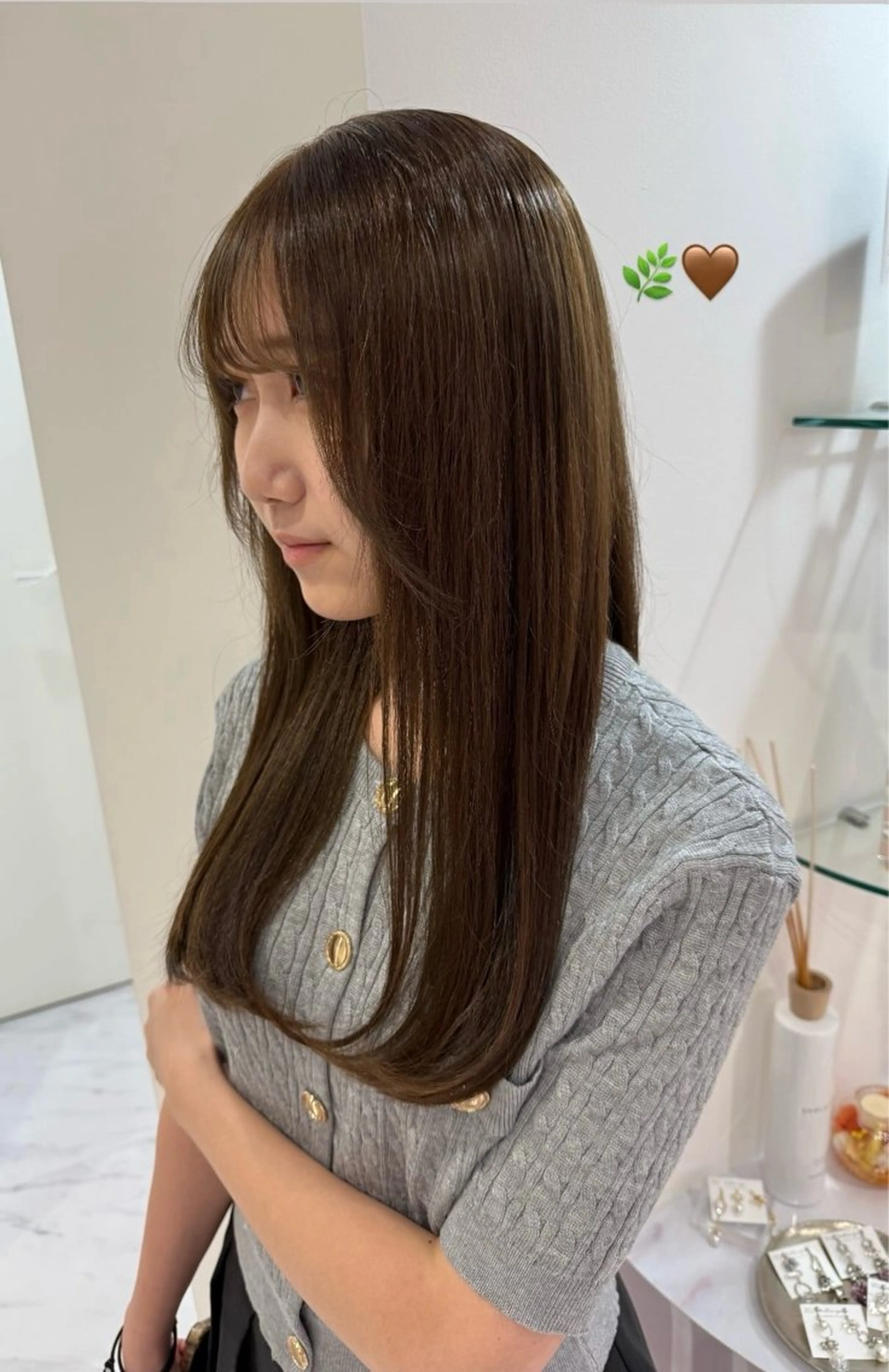 ロング カラー ベージュカラー ダブルカラー オリーブベージュ ともか 名駅/ワンカラーのヘアスタイル