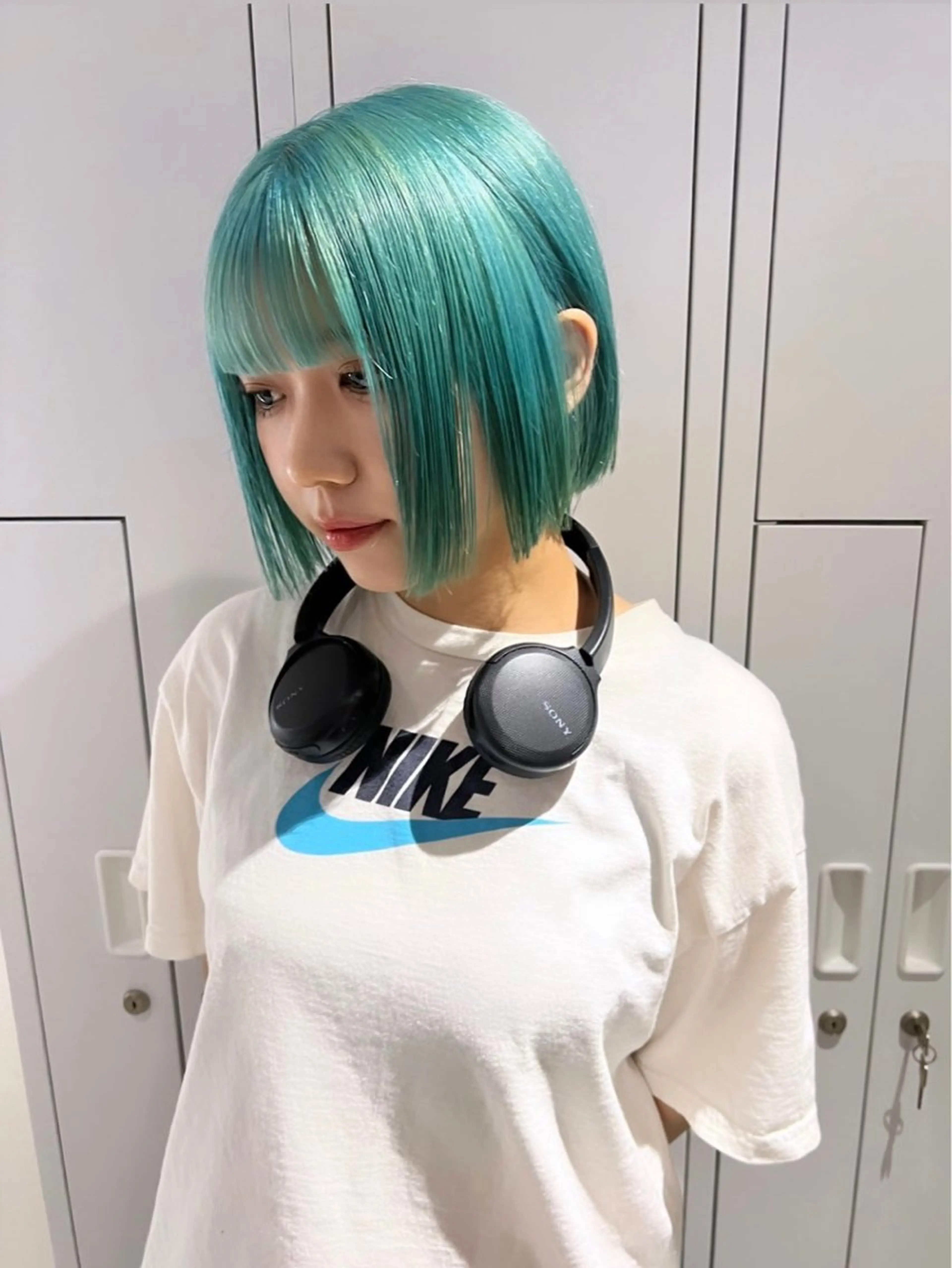 ショート カラー ブリーチ ケアブリーチ 透明感カラー デザインカラー ダブルカラー nendo_hair所属・ハイトーン/ブリーチ レイヤーsonokaのヘアスタイル