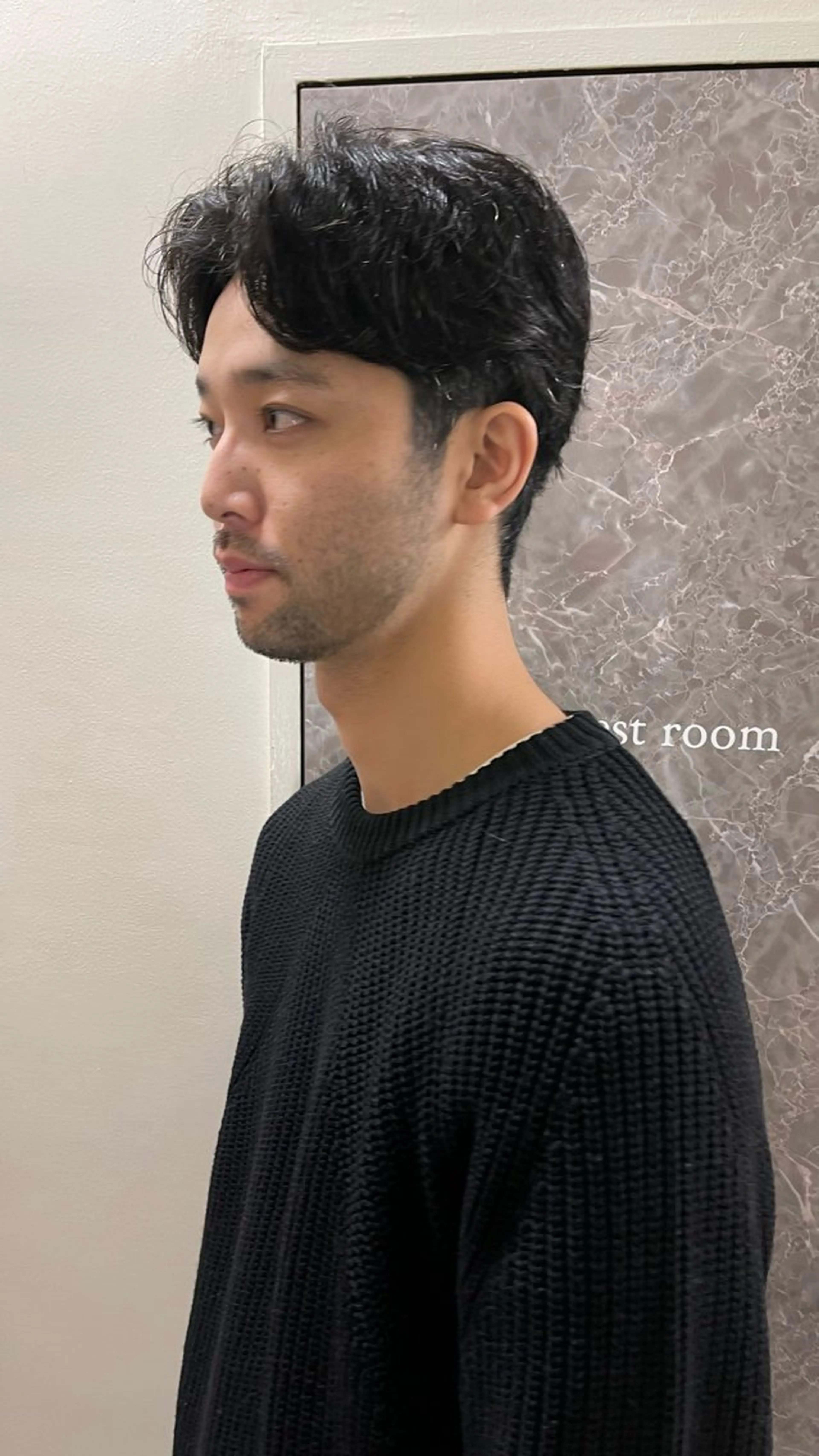 ショート パーマ メンズ ビジネス フェードカット メンズ韓国風 マッシュ メンズパーマ カット パーマ トリートメント ヘアセット amie高崎所属・高崎メンズパーマ 髪質改善TAKEのヘアスタイル