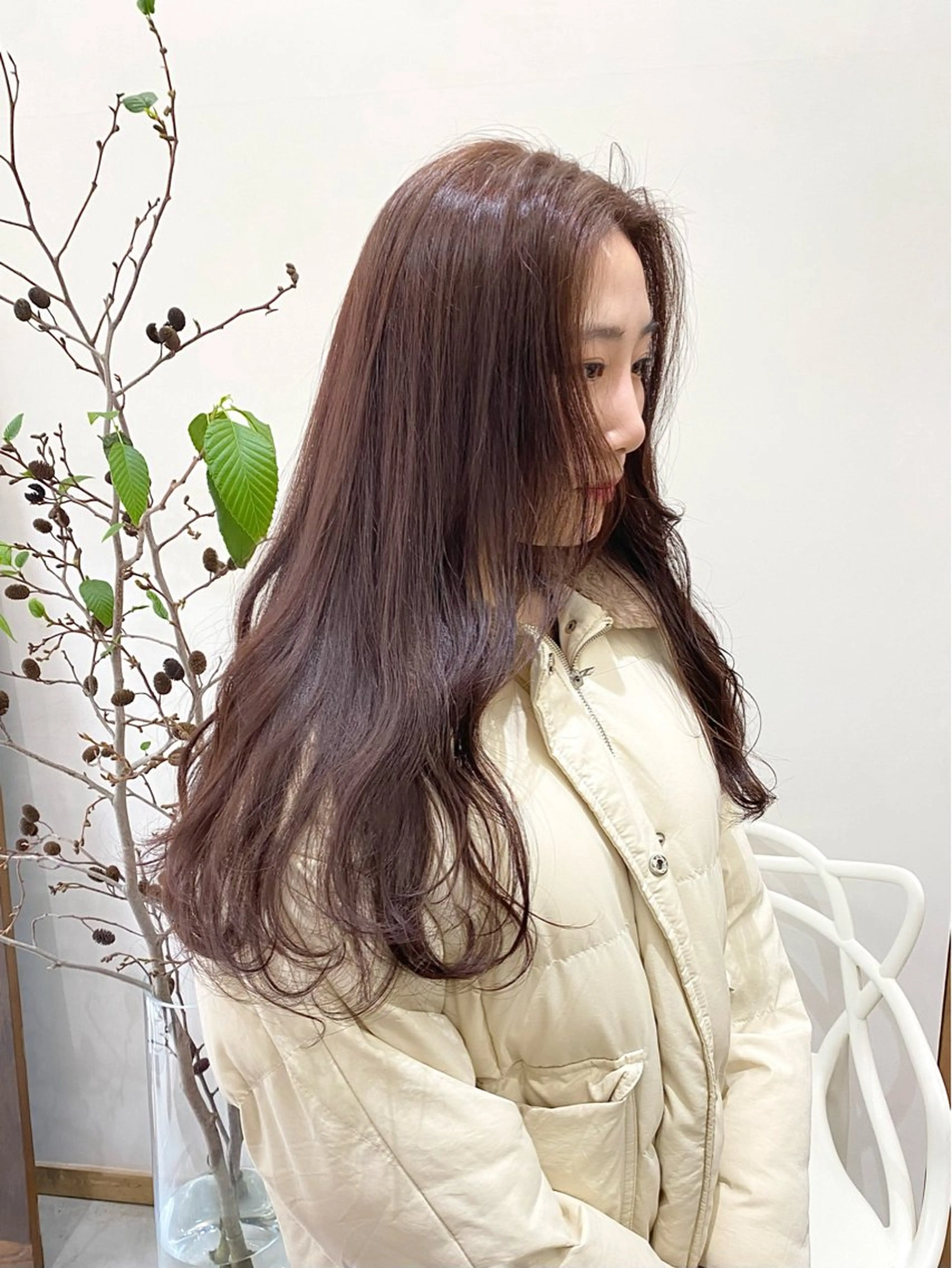 ロング カラー ヘアアレンジ ブリーチ ダブルカラー ブリーチなしカラー カット ヘアカラー トリートメント ハル🌸柔色/ ブリーチなし/艶髪のヘアスタイル