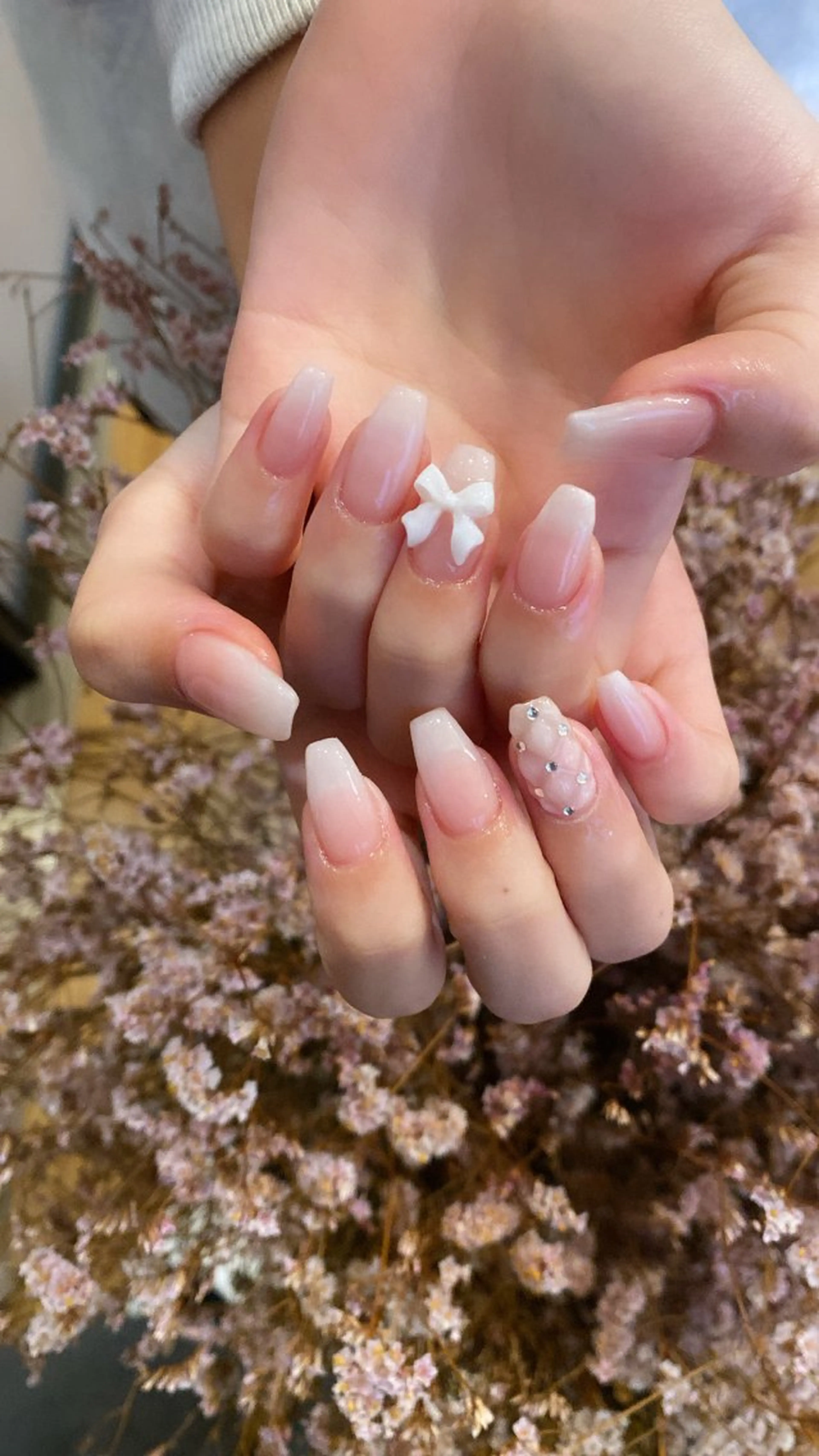 ネイル ワンカラーネイル crystal ⭐︎ colorのネイルデザイン