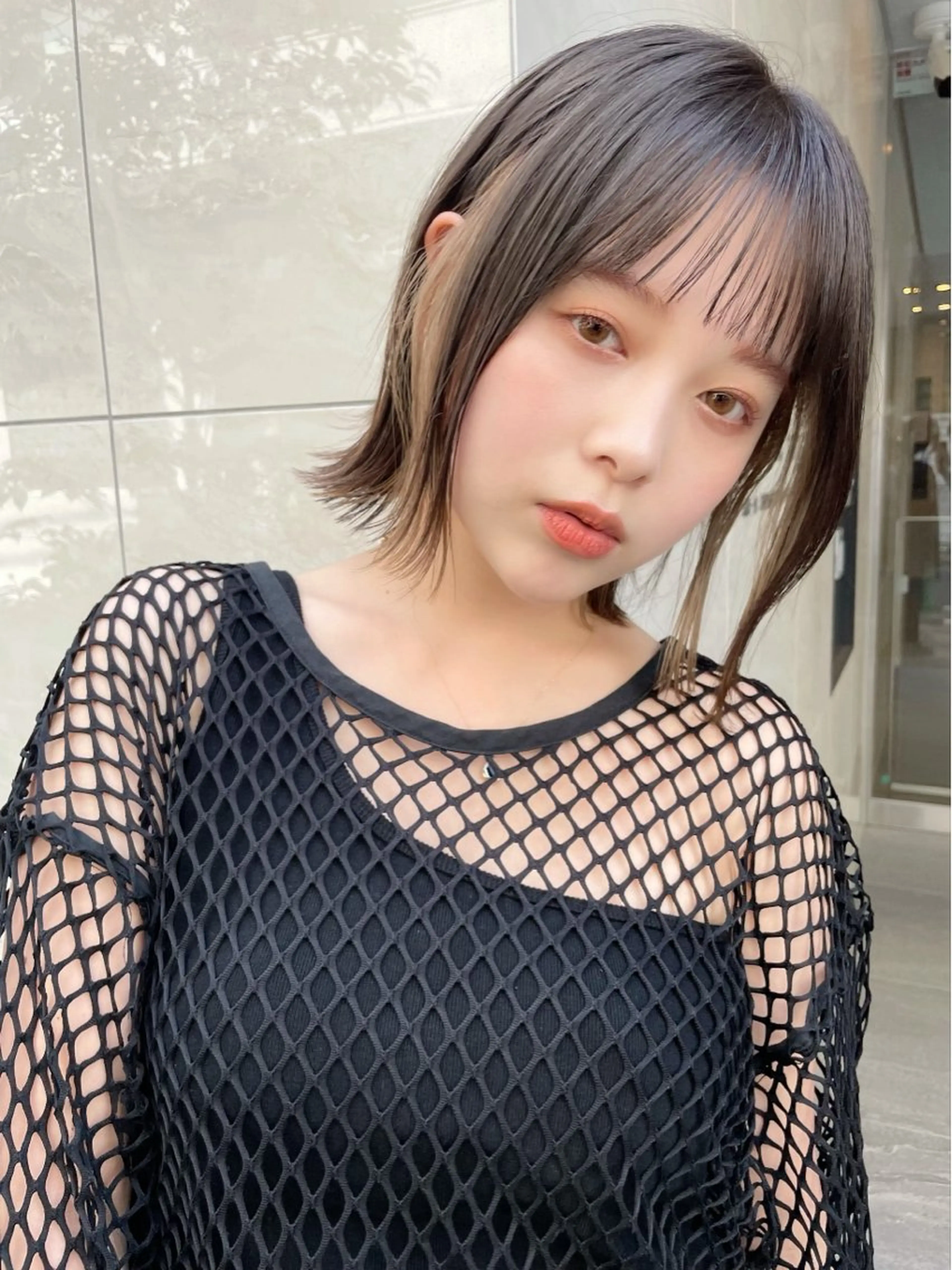 ショート ボブレイヤー ボブ くびれヘア 韓国風ヘア レイヤーカット カット トリートメント 結べるレイヤーボブ くびれLady表参道のヘアスタイル