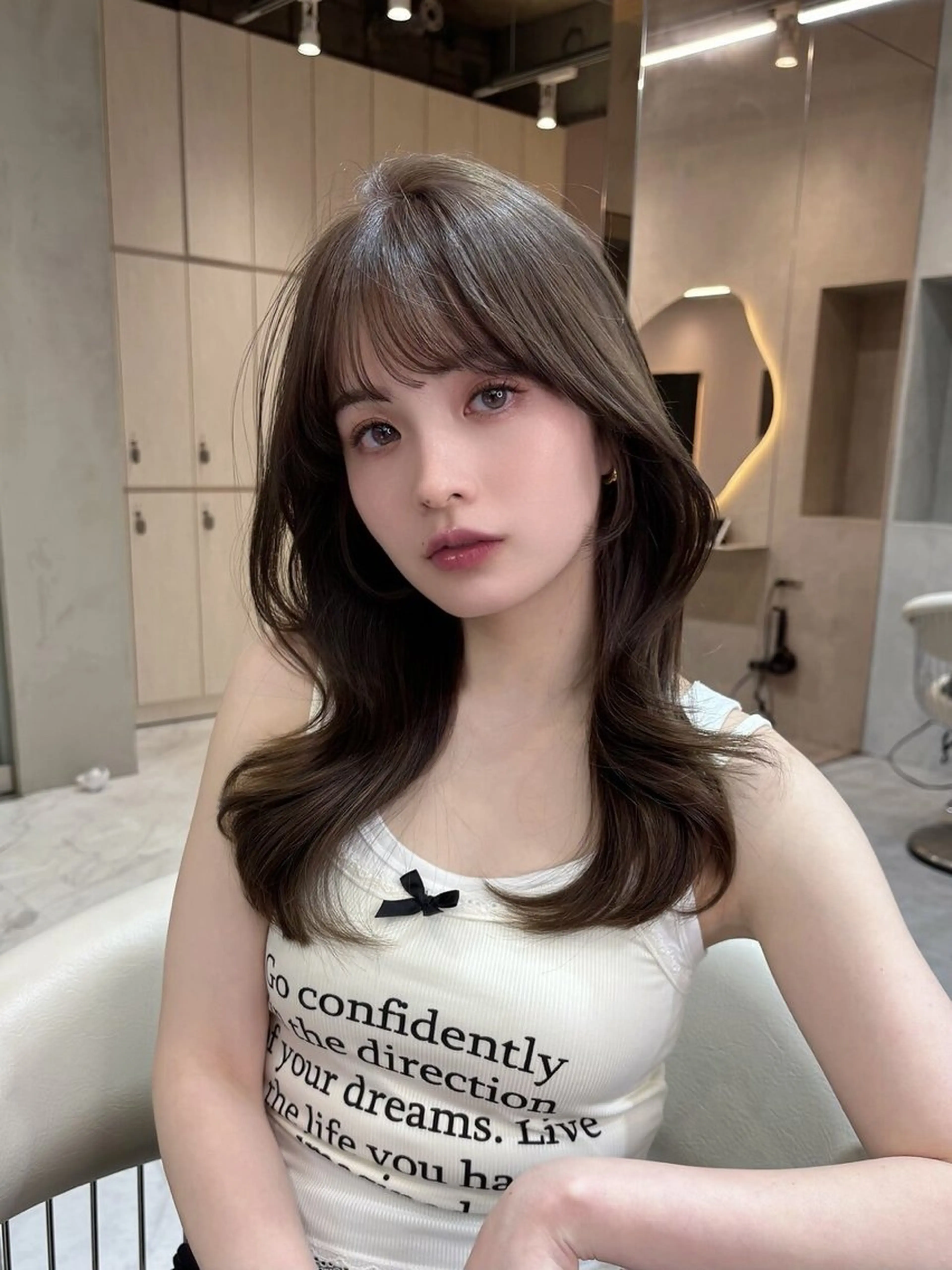 セミロング カラー 韓国風ヘア トリートメント カット ヘアカラー トリートメント 美髪矯正🫧/ 吉田こうすけのヘアスタイル