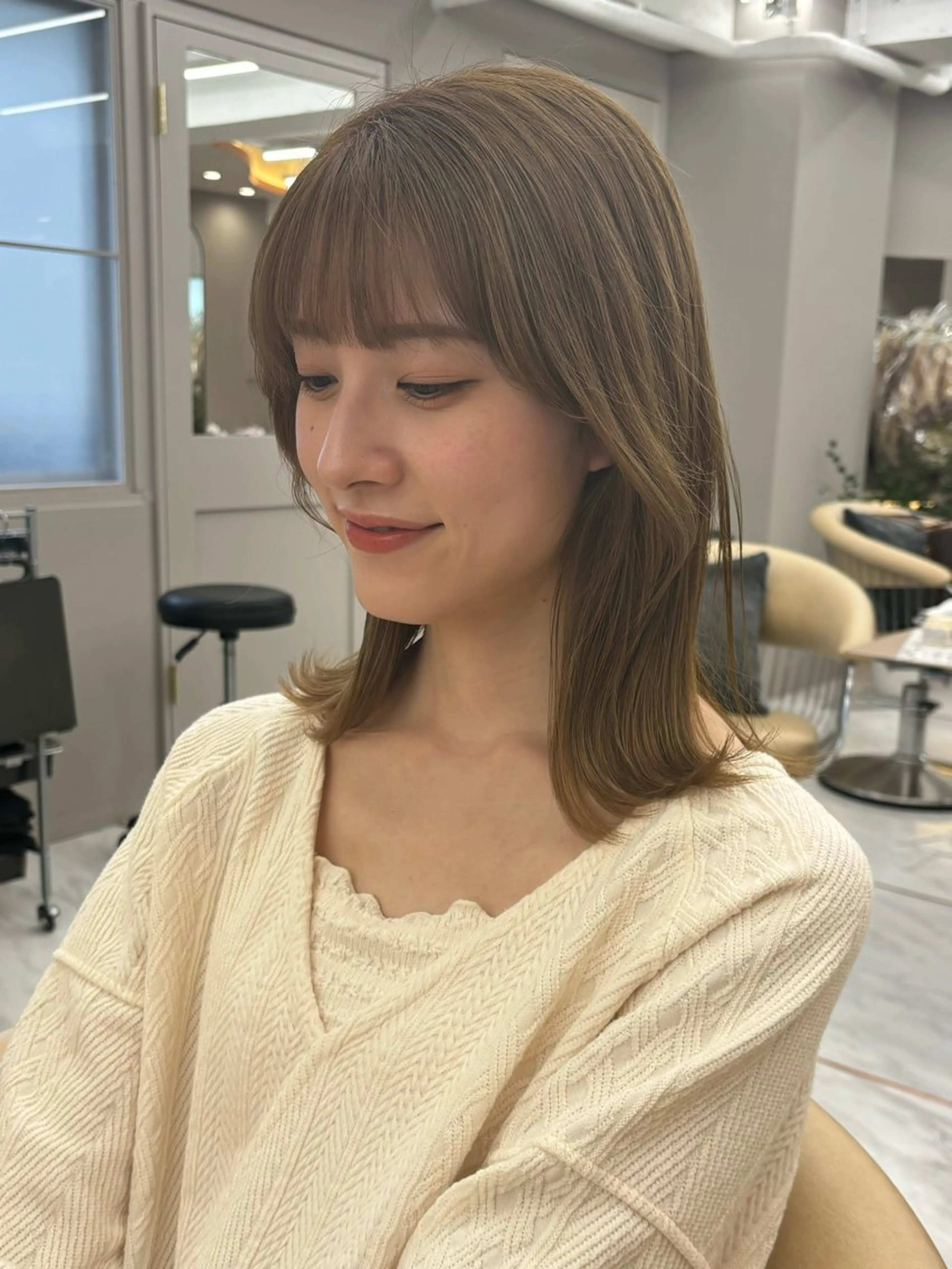 ミディアム 💖美髪矯正／透明感 カラー💖のぞみのヘアスタイル