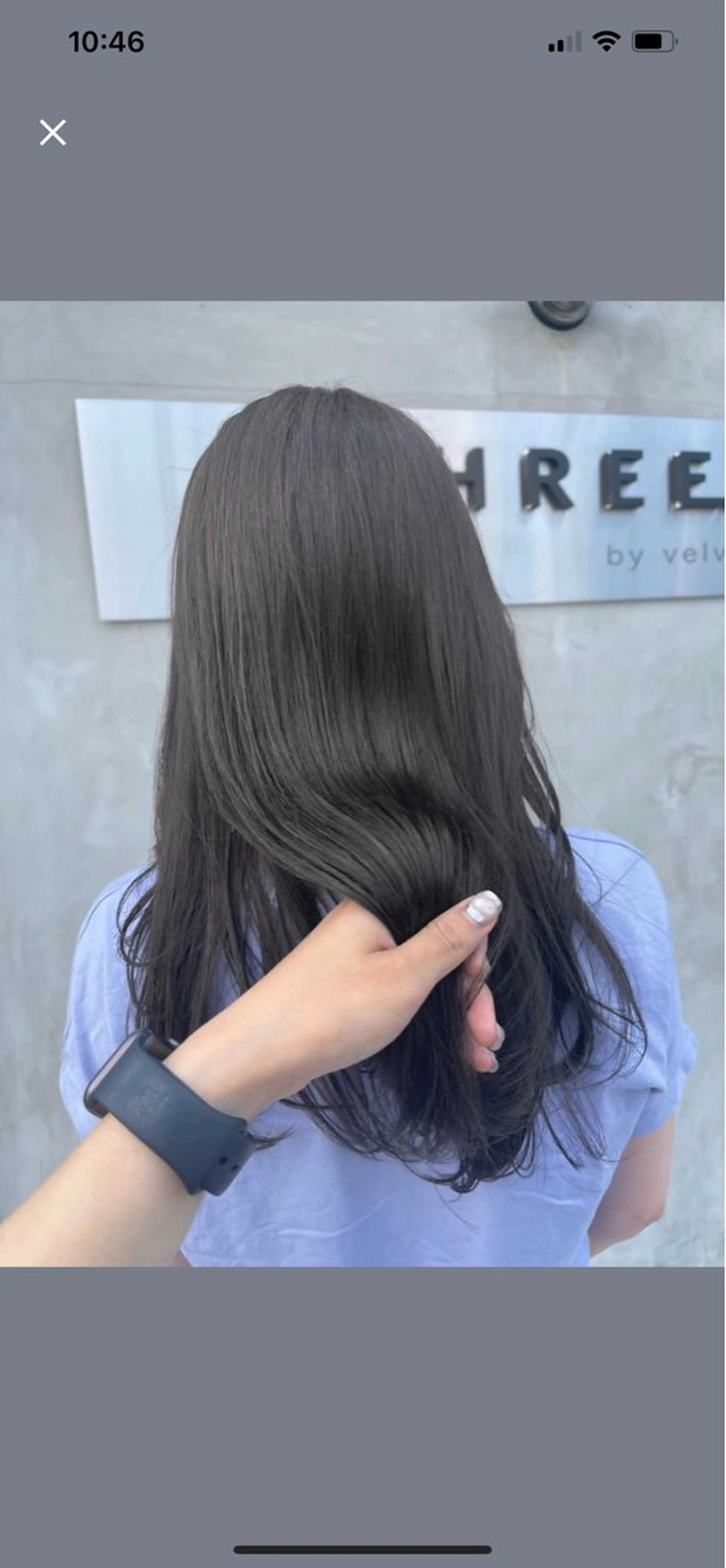 セミロング カラー 透明感カラー グレージュ ヘアカラー miyu🎀まつ毛 透明感カラーのヘアスタイル