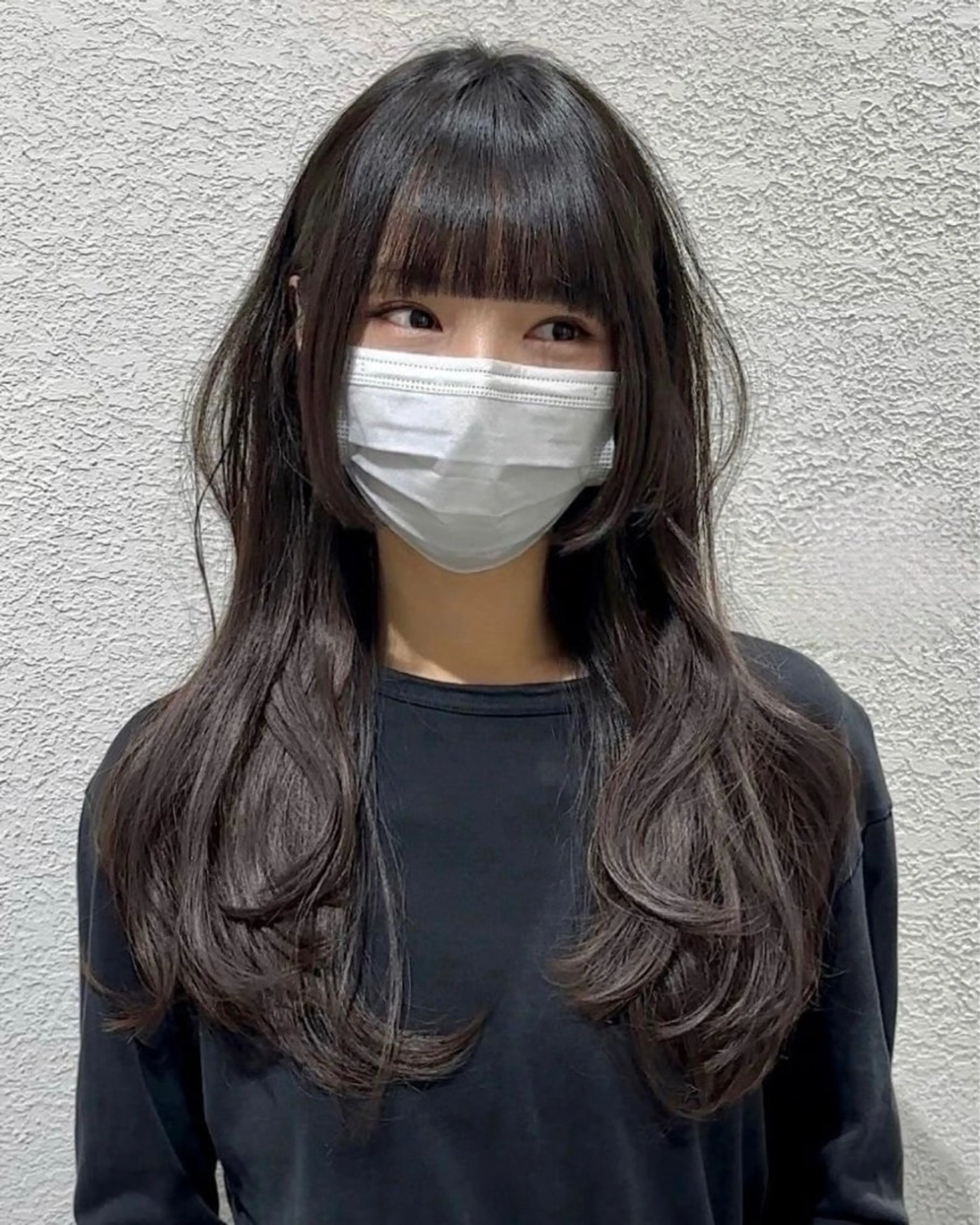 セミロング カラー ヘアアレンジ 顔まわりレイヤー 顔周りカット 姫カット 韓国風ヘア レイヤーカット カット ヘアカラー トリートメント 🌟🍒ハイトーン 韓国ヘア/ユウミのヘアスタイル