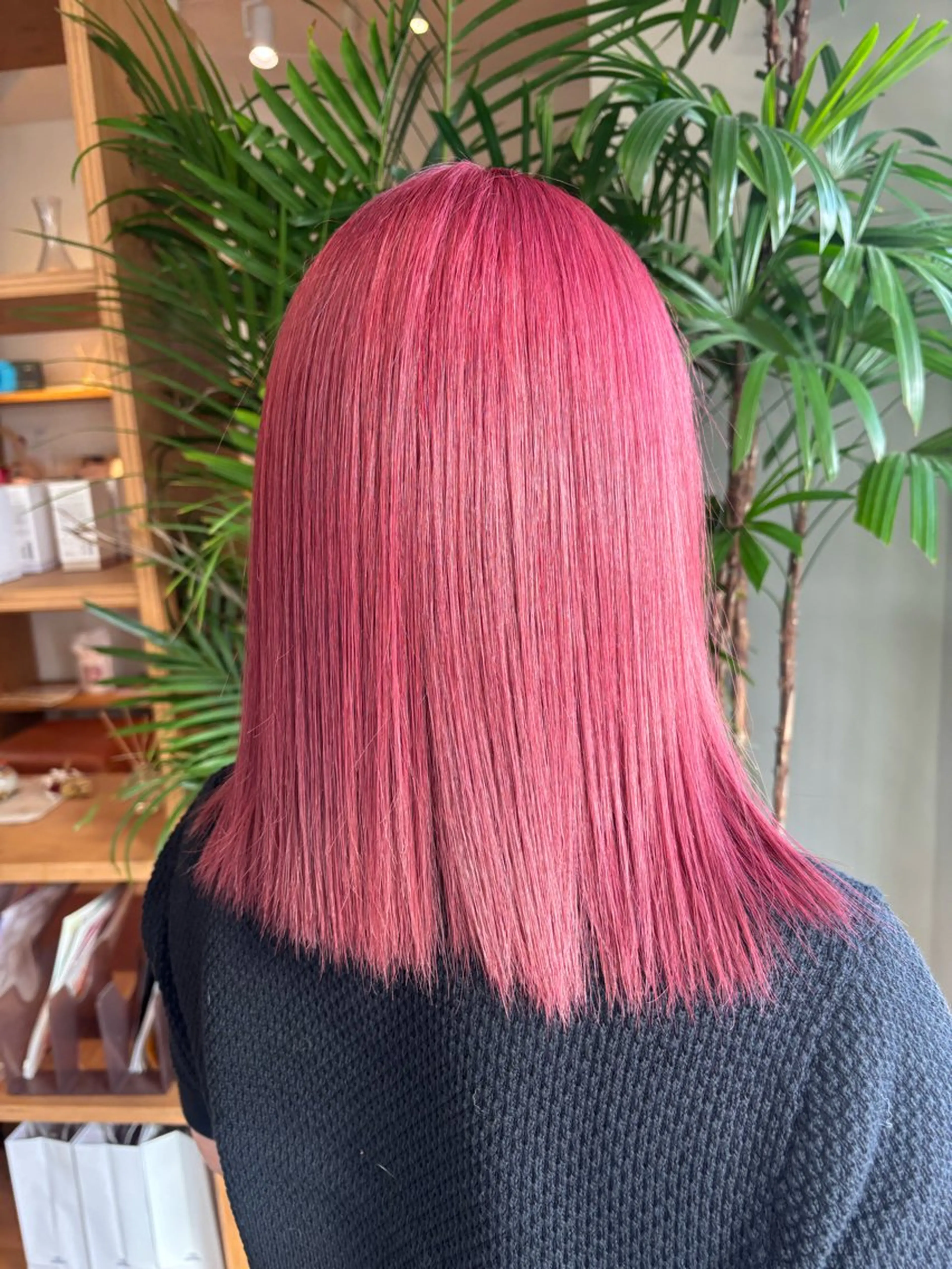 ミディアム カラー ヘアカラー トリートメント みやもと みくのヘアスタイル
