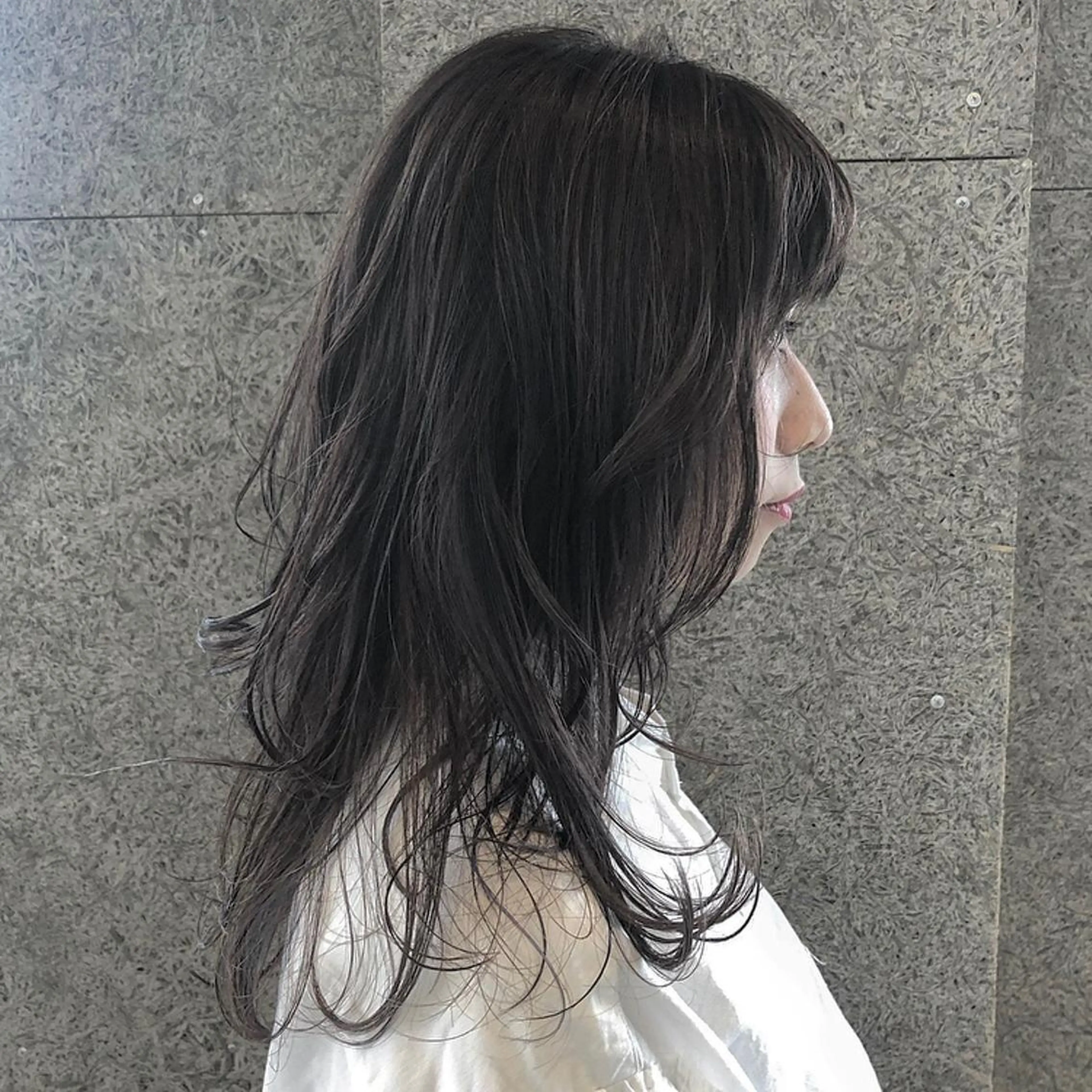 ロング パープルカラー カトウ ユウカのヘアスタイル