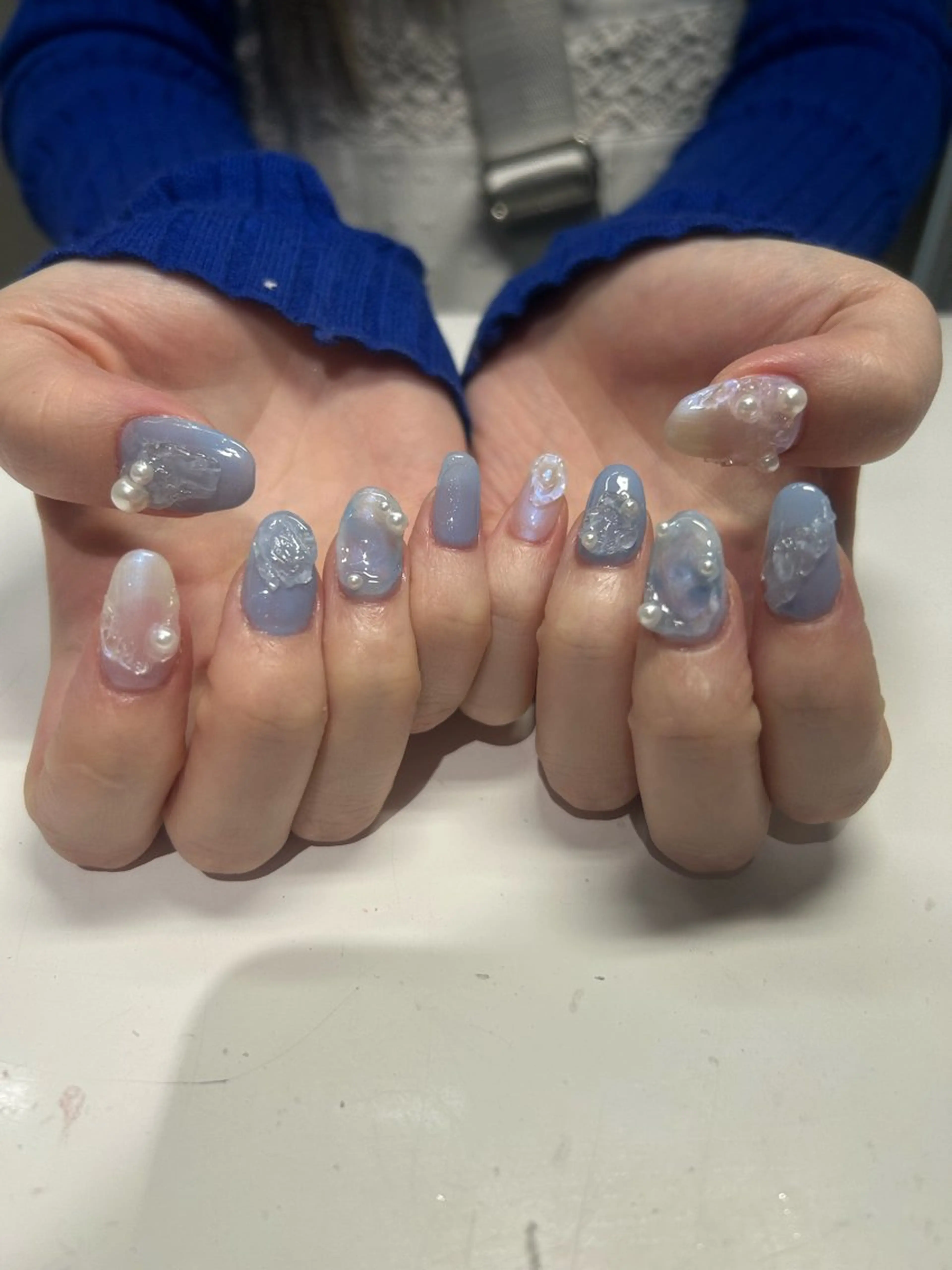 ネイル ニュアンスネイル ぷっくりネイル ハンドネイル hinata池袋 🌙WOLTOKYOのネイルデザイン