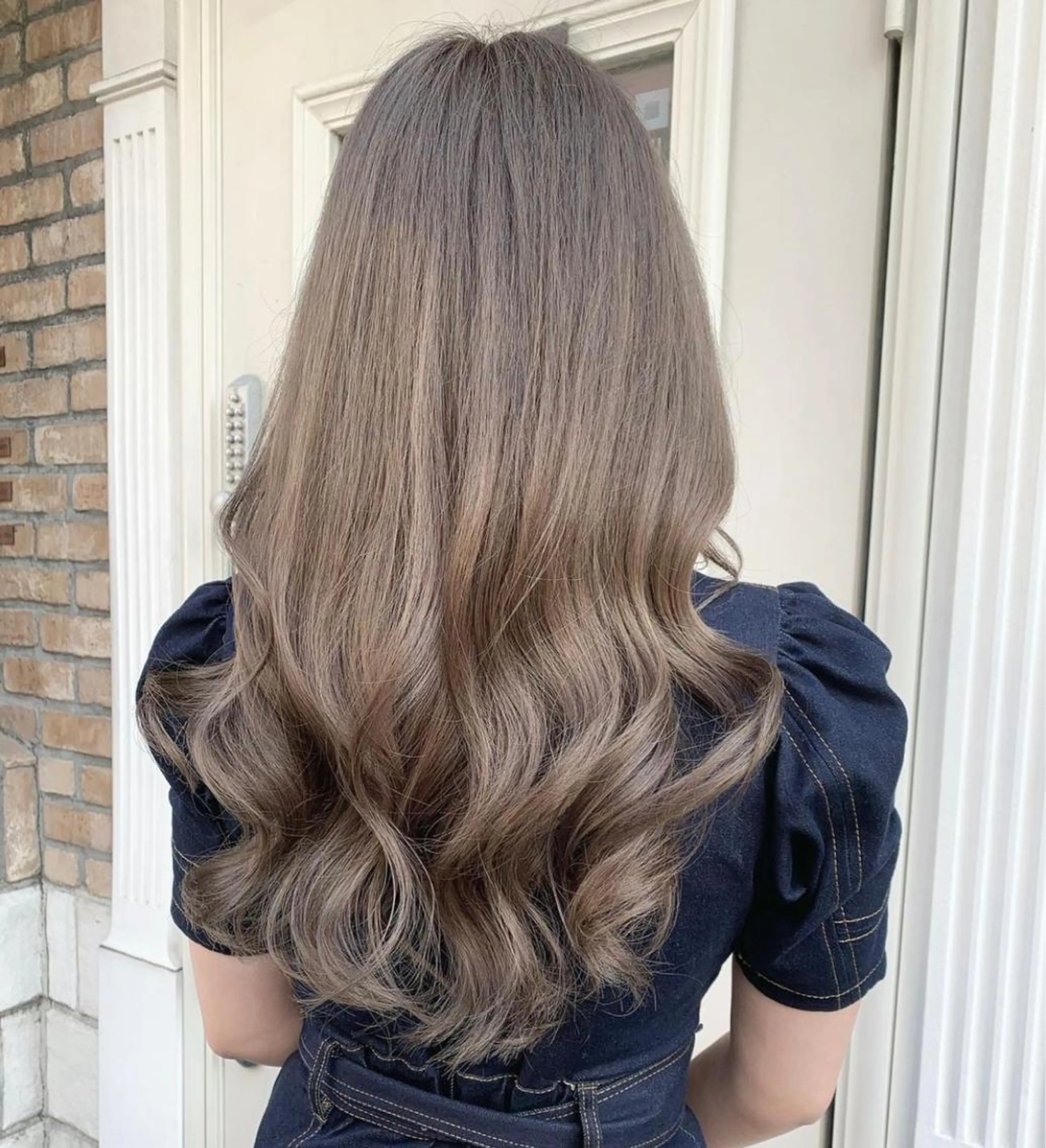セミロング カラー パーマ ヘアアレンジ カット ヘアカラー トリートメント ヘッドスパ ヘアセット 透明感/オリーブ/ グレージュ/YUKAのヘアスタイル
