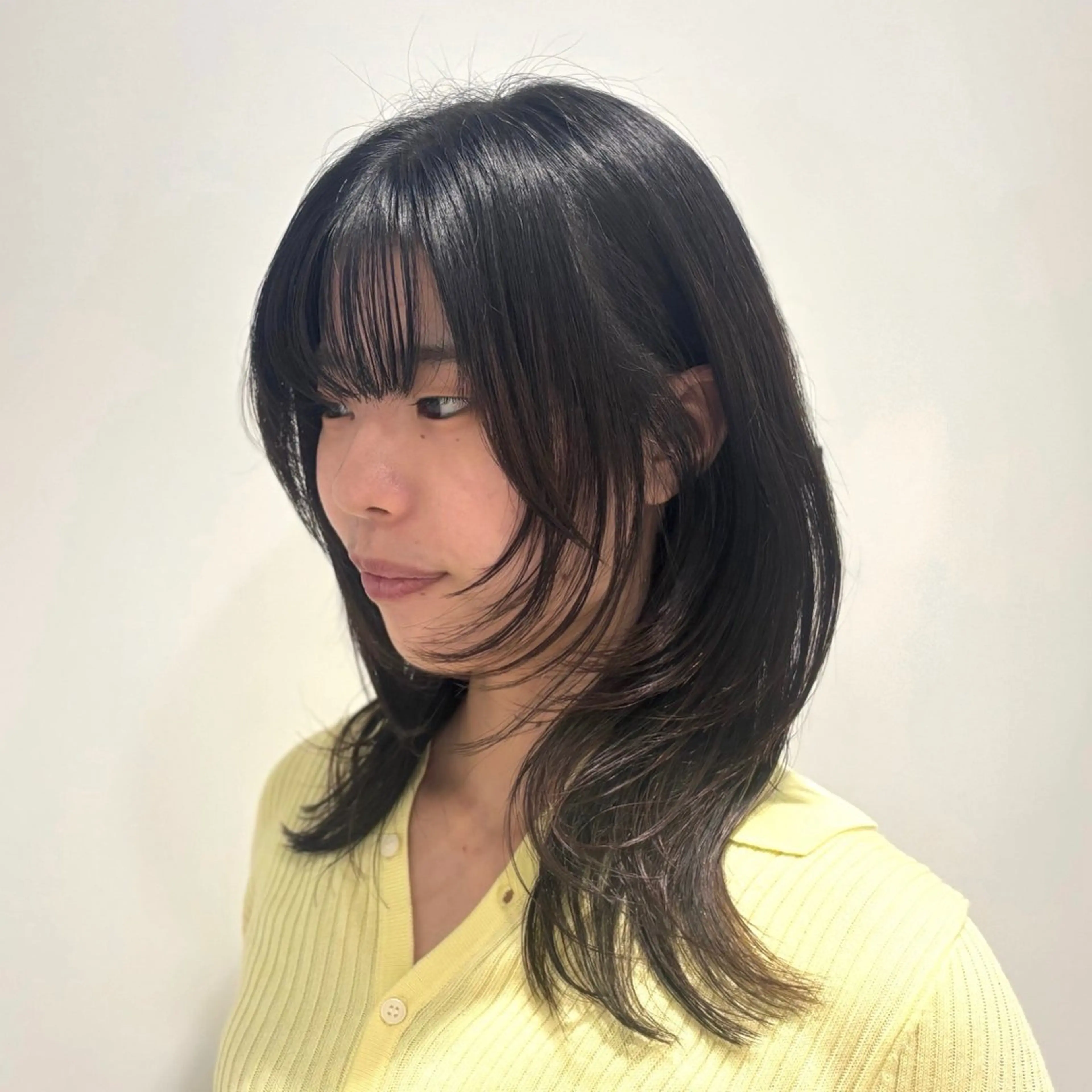 セミロング くびれヘア レイヤーカット カット 艶カラー/アレンジ 田上素直のヘアスタイル