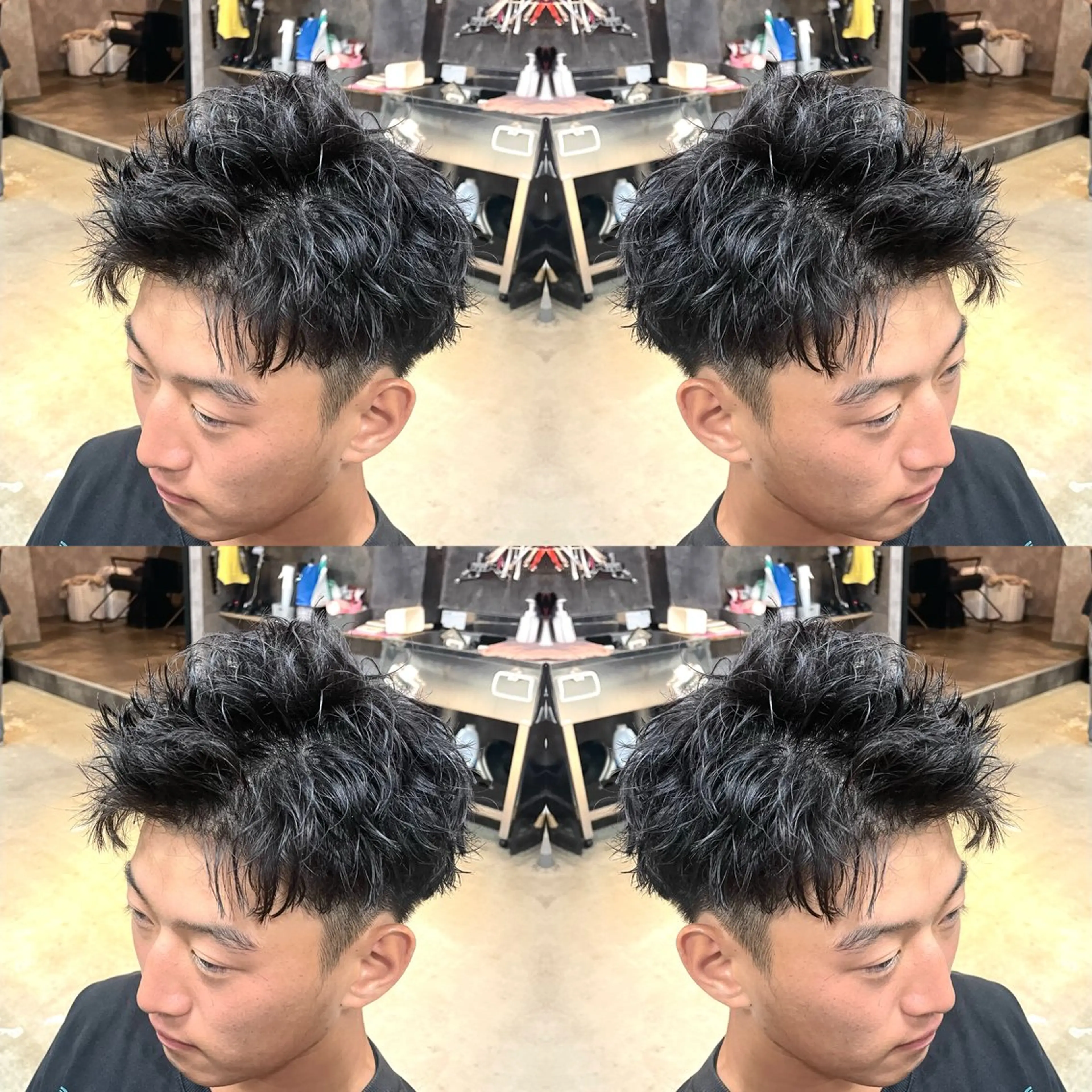 🔥 スタイリングを楽に 🔥🌀短髪ピンパーマ🌀【1日1人限定】メンズカット➕パーマ➕髪質改善内部トリートメント✨の写真