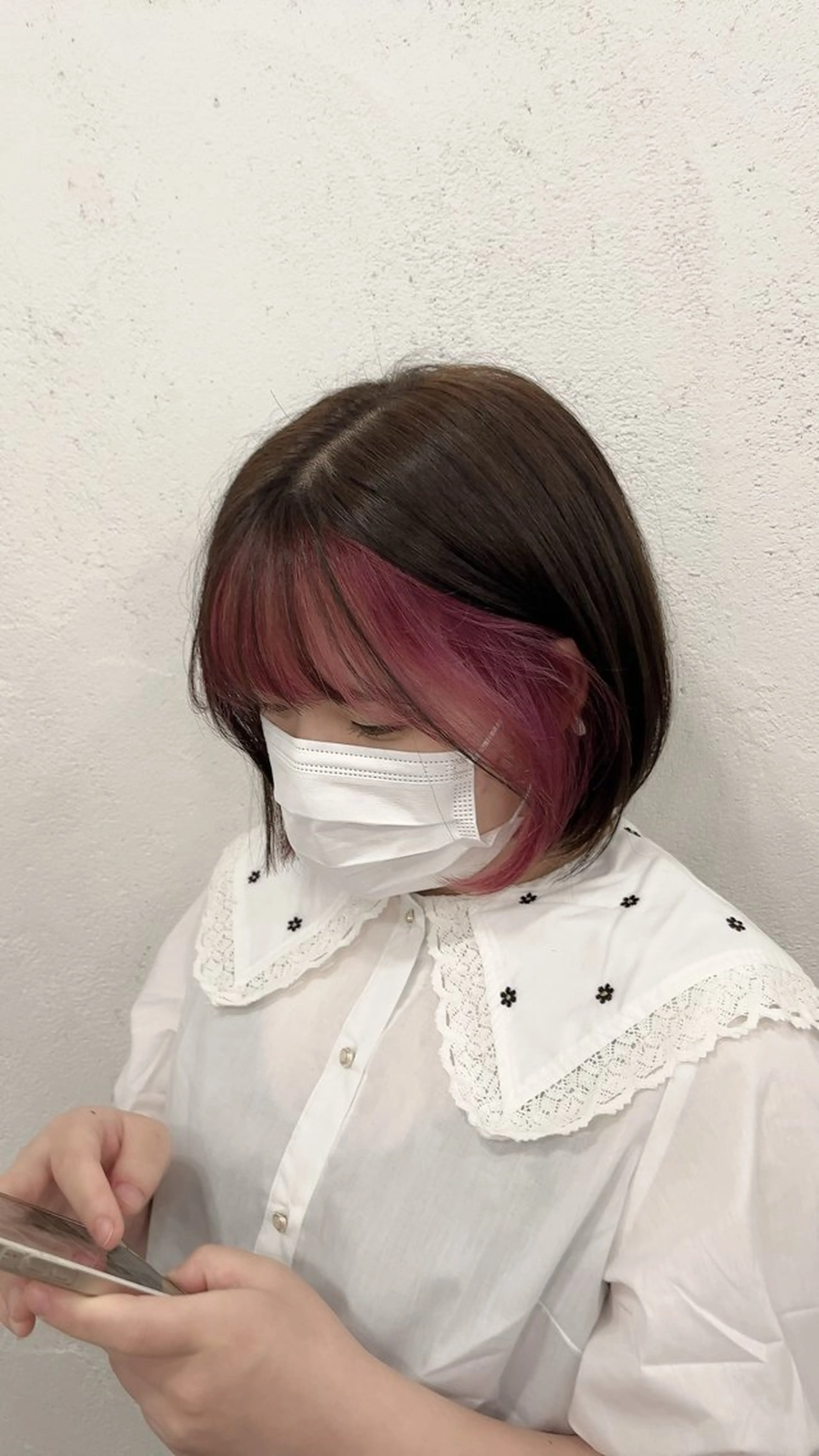ショート カラー ヘアアレンジ 🎀韓国ヘア🎀 𝐬𝐚𝐫𝐚🎀のヘアスタイル