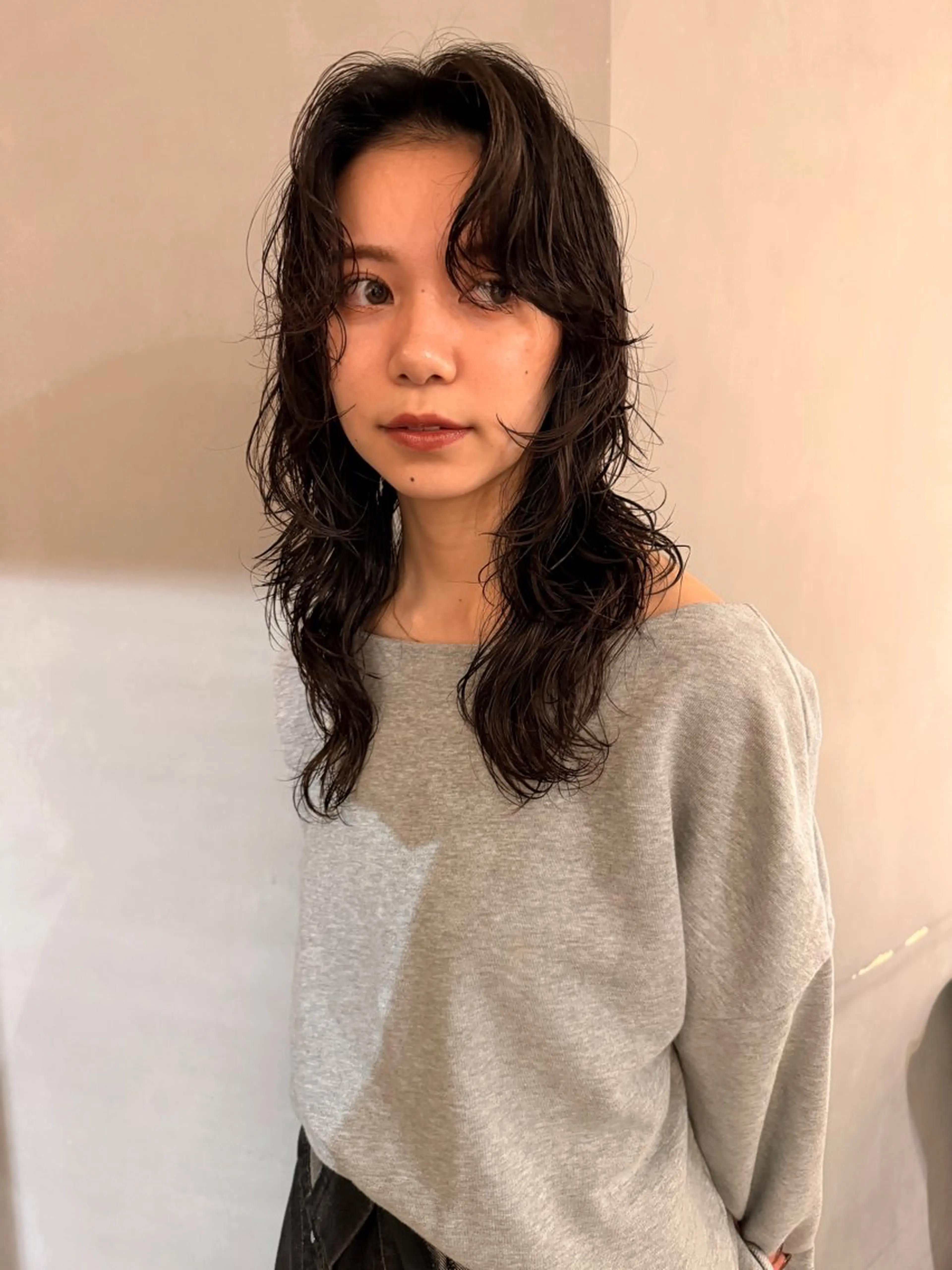 カット+オシャレパーマ🌀ロング、ミディアムの写真