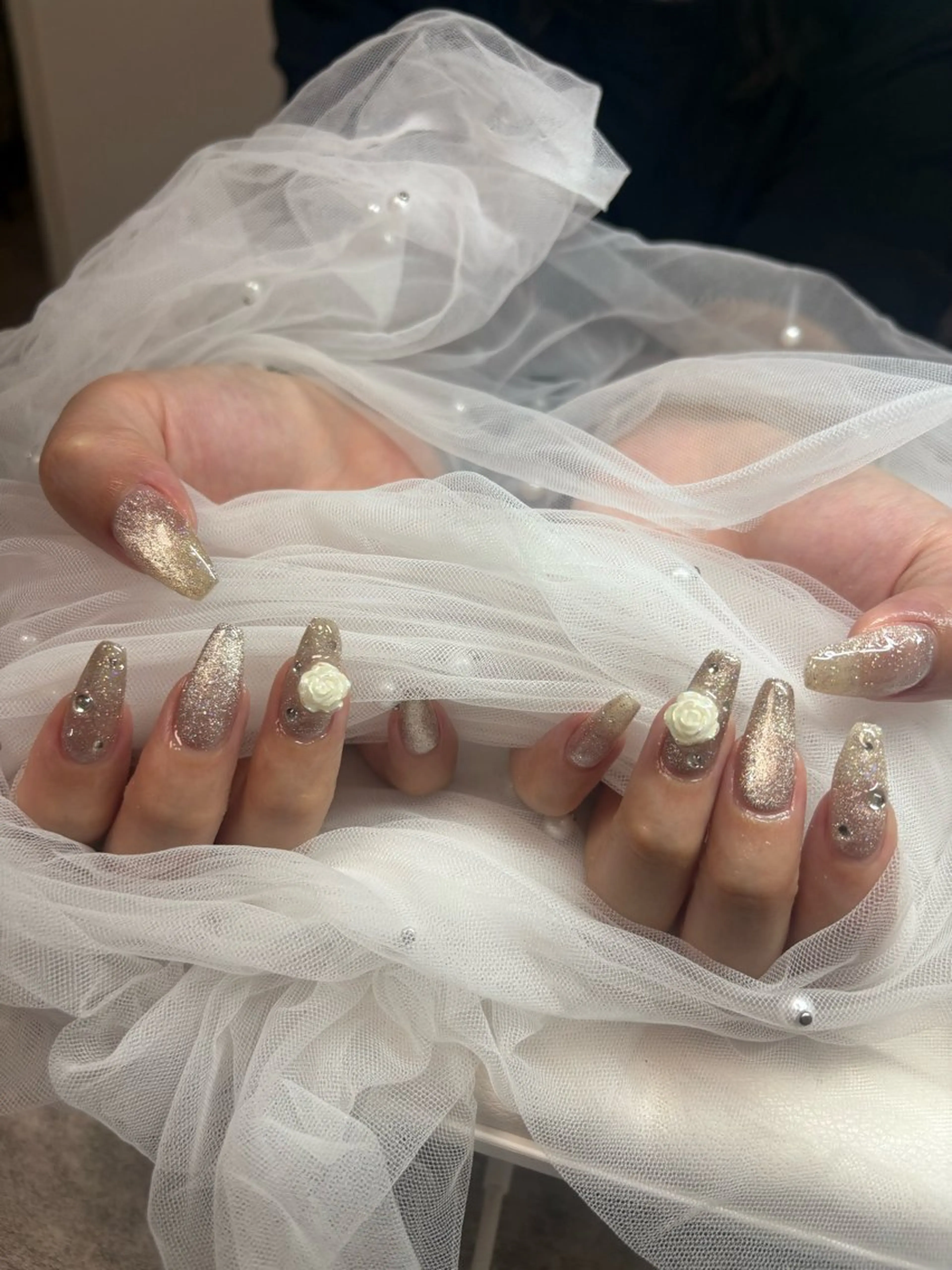 薔薇ネイル♡口コミ投稿でオフ無料（ソフトジェルのみ）。スカルプのオフは当店やっておりませんの写真