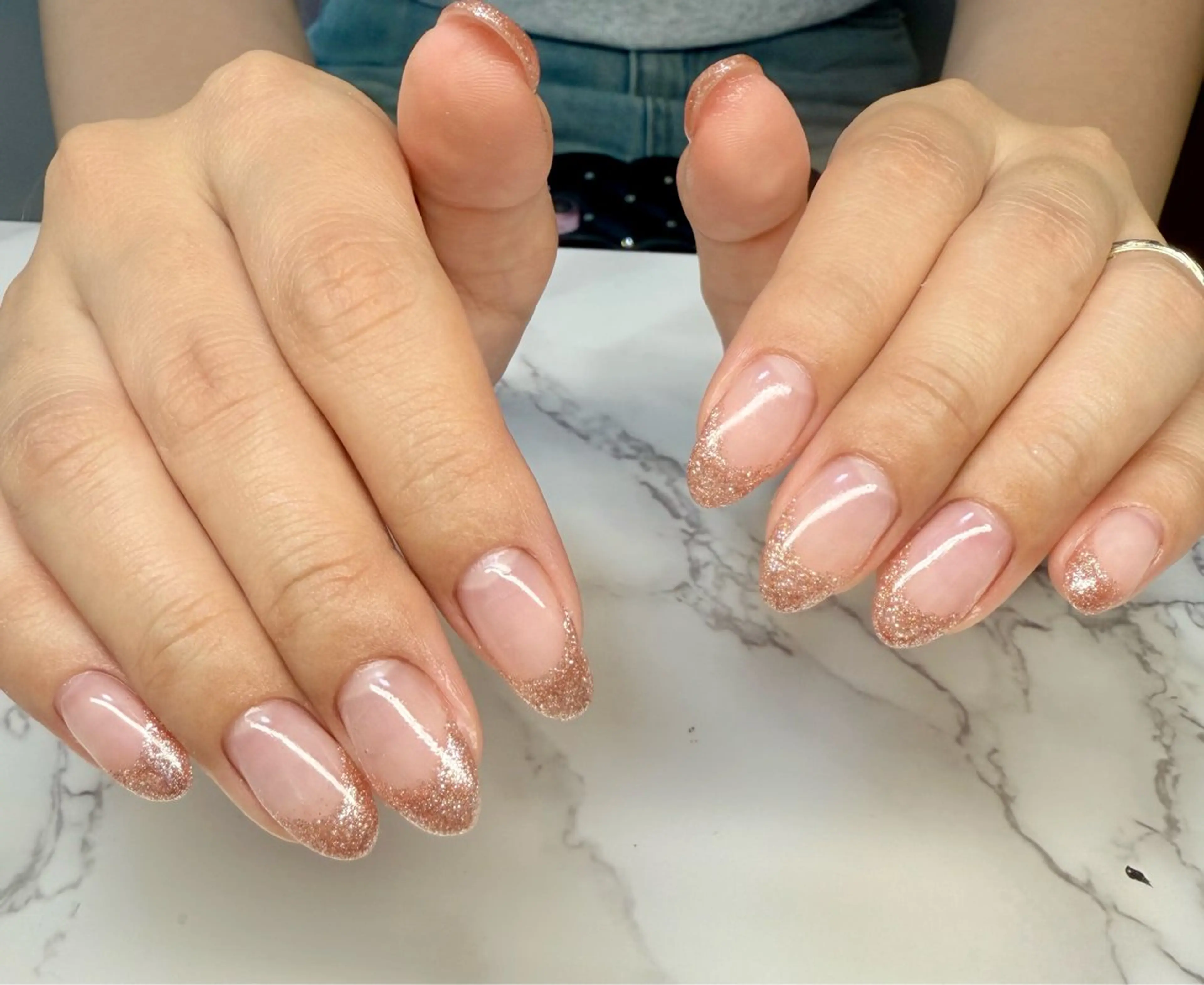 ネイル アートネイル チークネイル フレンチネイル 氷ネイル・うるうるネイル キラキラネイル M.N_ nailのネイルデザイン
