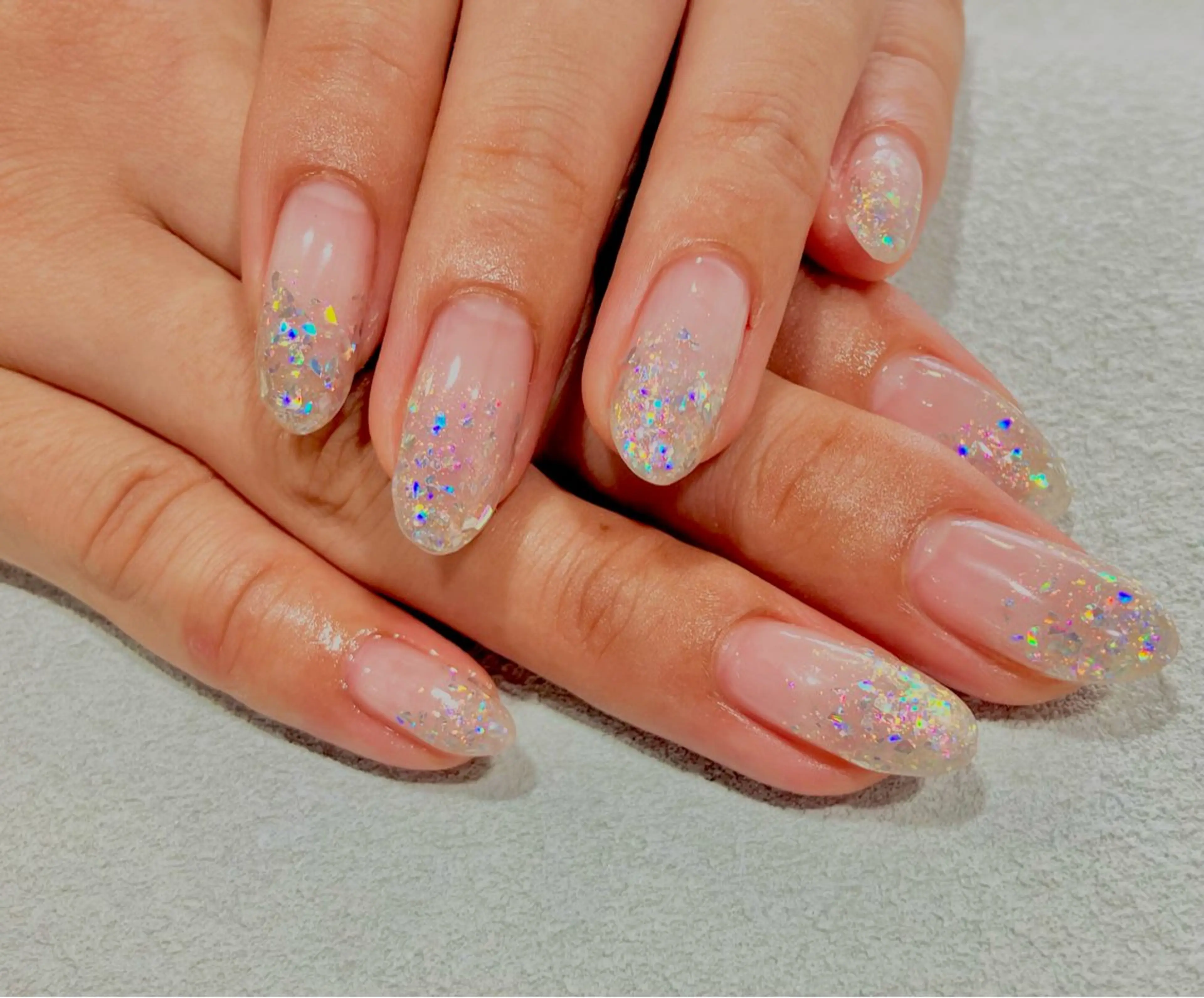 ネイル オーロラネイル ラメ(グリッター) シンプルネイル ハンドネイル nailsister まゆのネイルデザイン