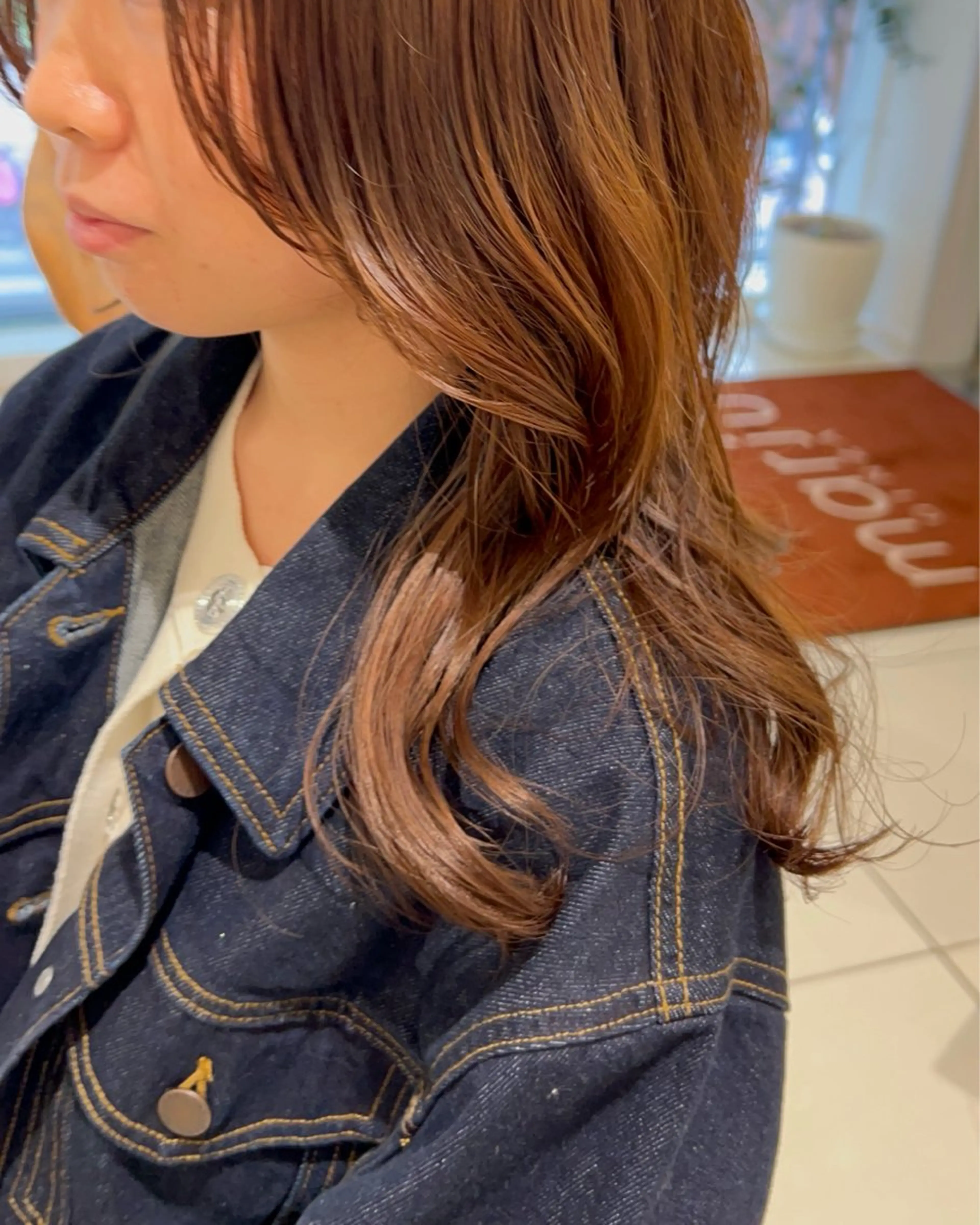 セミロング パーマ セミロングパーマ くびれヘア 顔まわりカット🥀 原ちひろのヘアスタイル