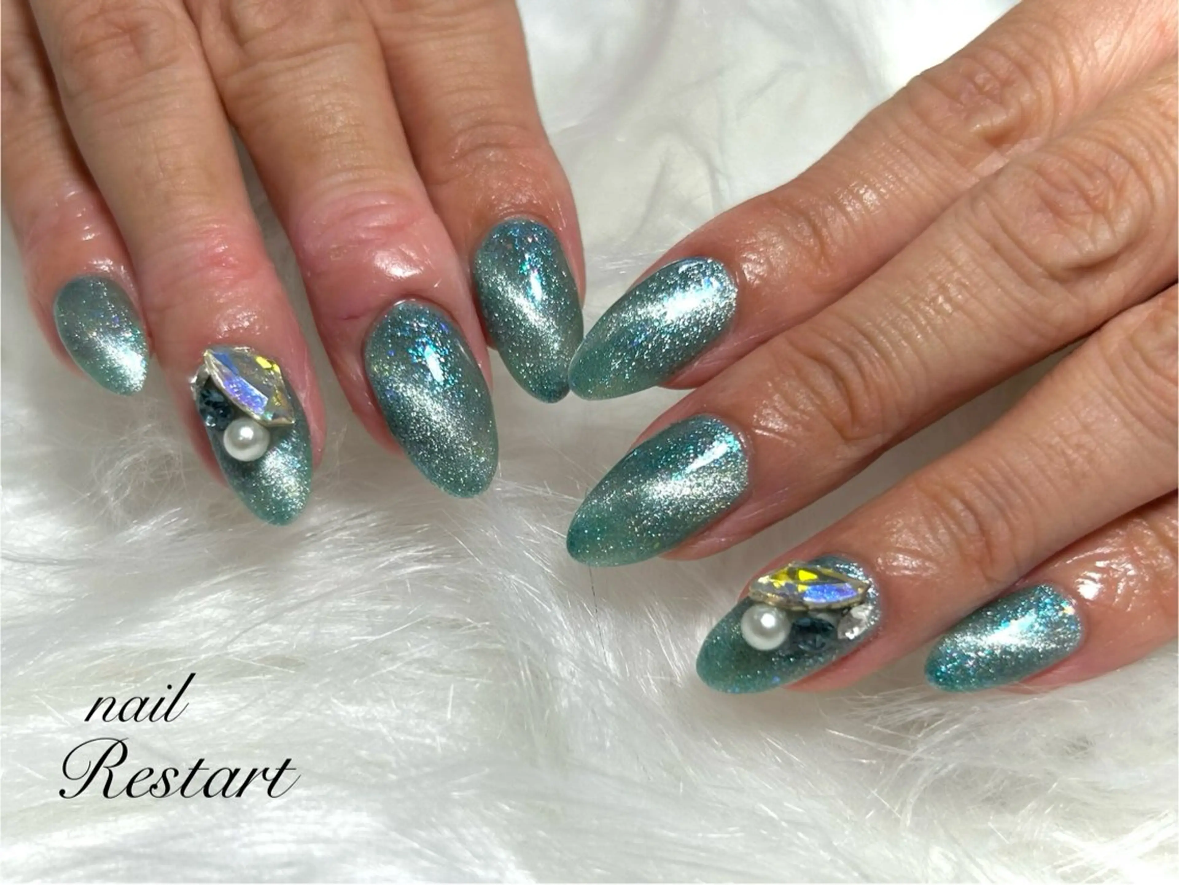 セミロング ハンドネイル nail Restart所属・Restart YURIのネイルデザイン