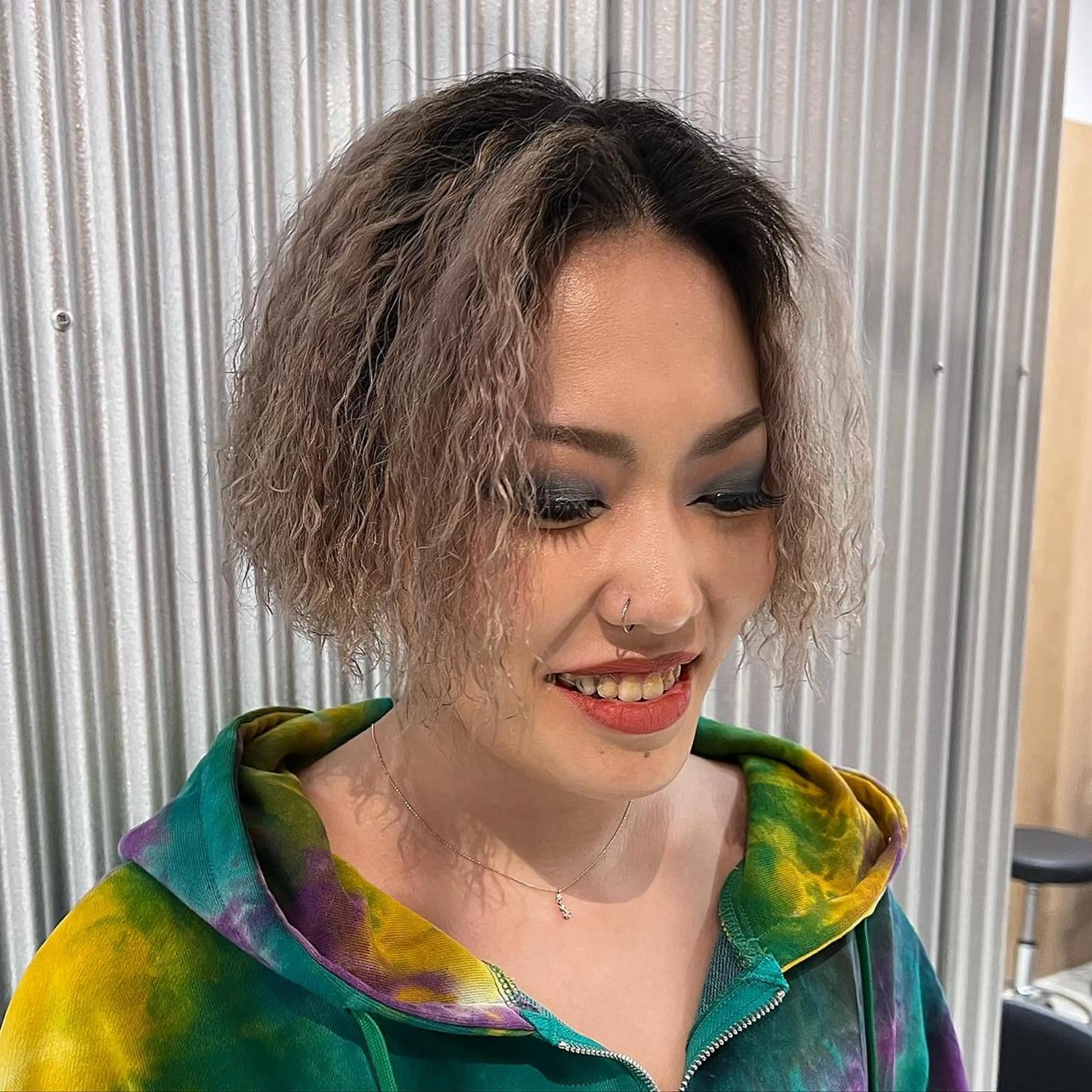 ショート カラー パーマ カット ヘアカラー パーマ トリートメント ally hairsalon所属・Emi .のヘアスタイル