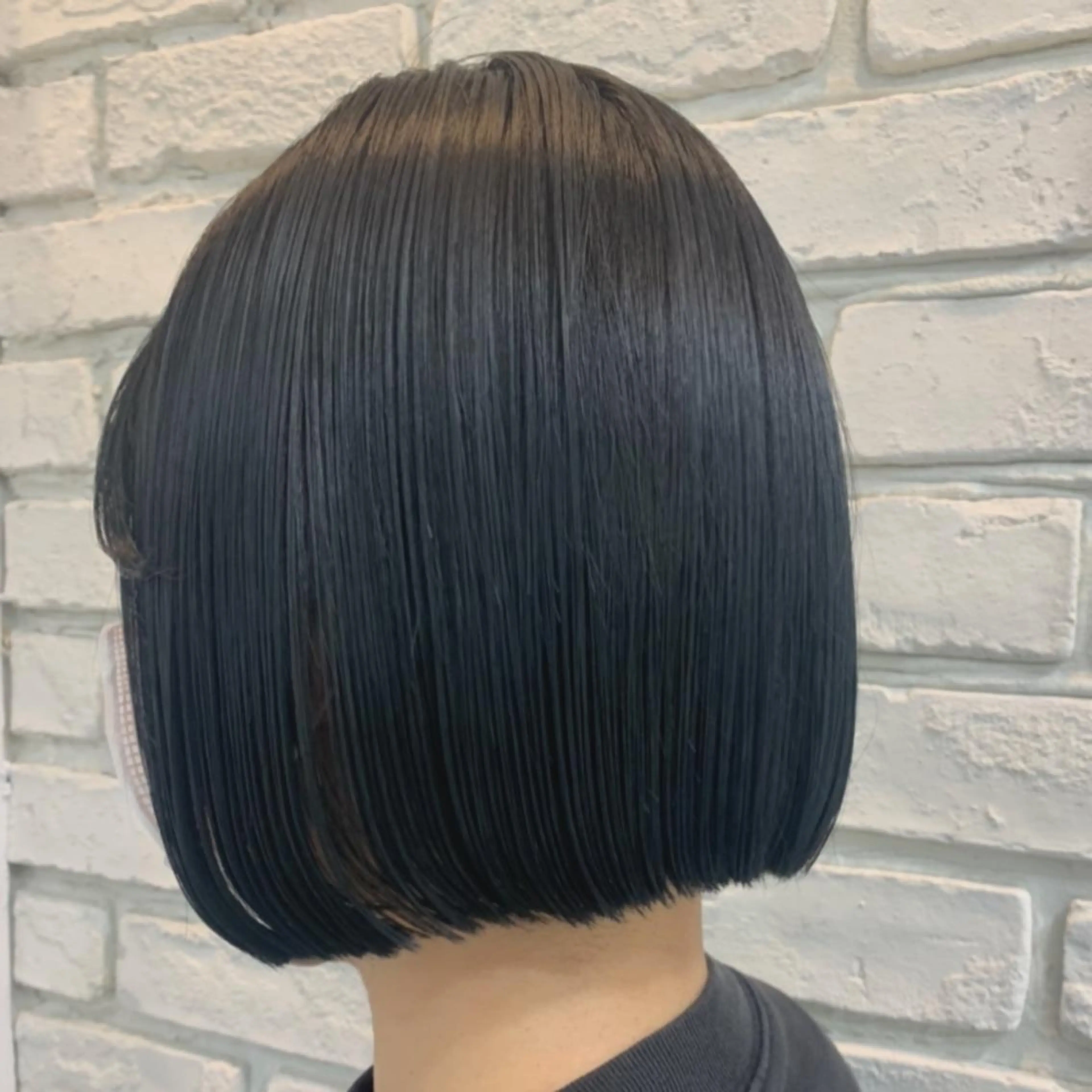 ショート カラー 黒髪 ブルーカラー ブルーブラック ボブ SOYON 🤍CHIZU🤍.のヘアスタイル