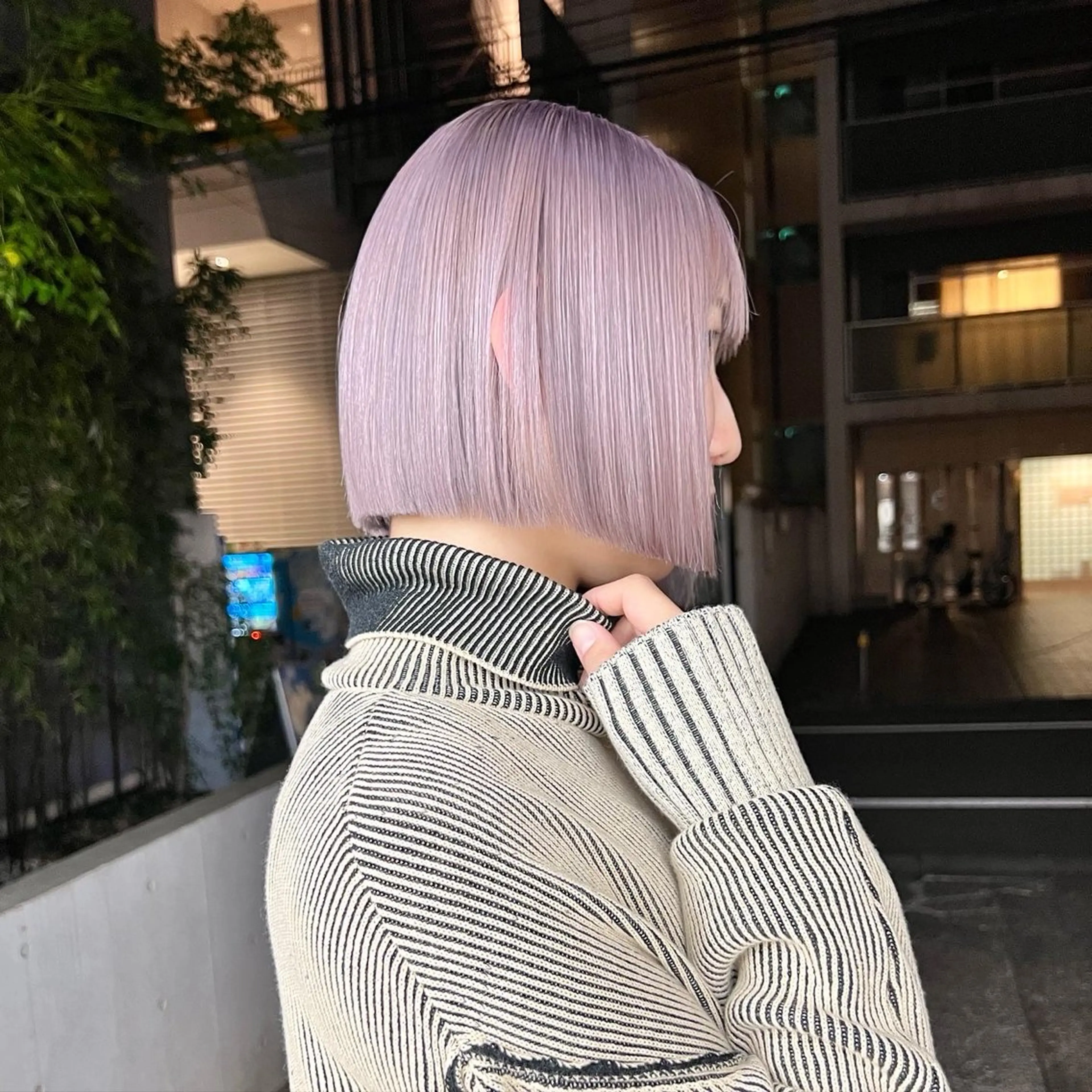 ショート カラー ピンクカラー バイオレットカラー ヘアカラー トリートメント ムラ修正💎 艶髪ハイトーン💎のヘアスタイル