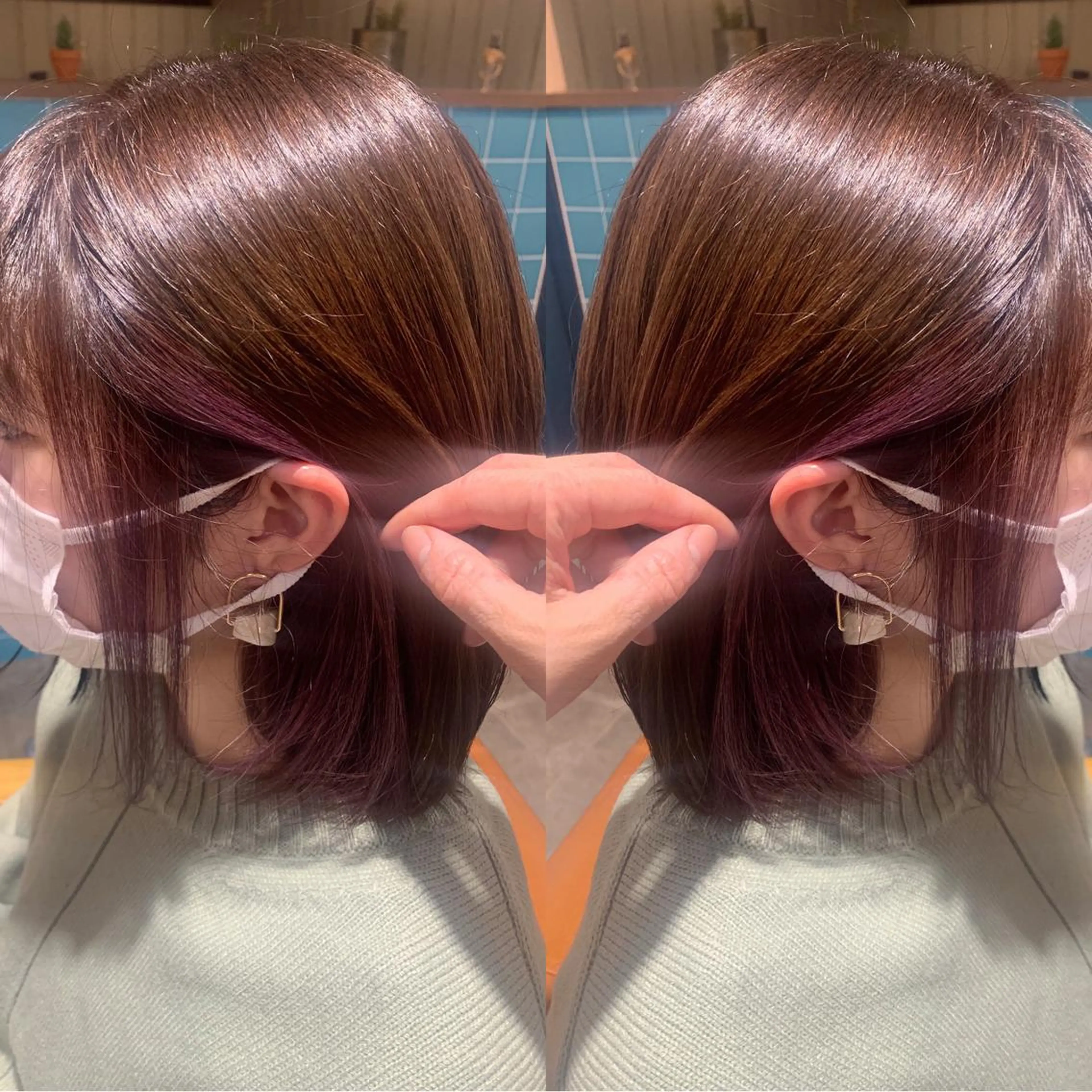 ショート カラー パープルカラー 韓国🇰🇷 ✂︎hair 内田愛のヘアスタイル