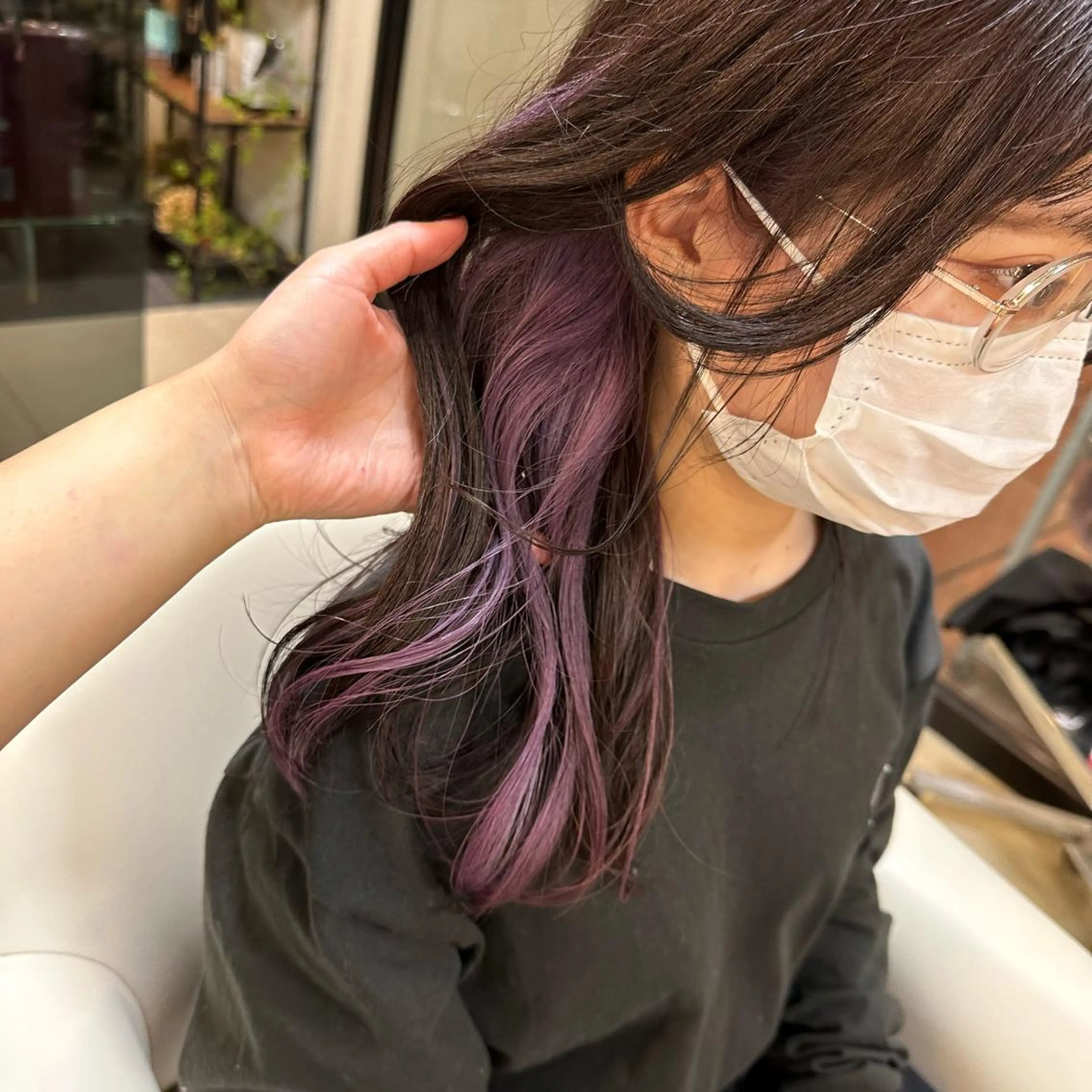 ロング カラー ハイトーン/暖色/ 眉/メイク/Rinaのヘアスタイル