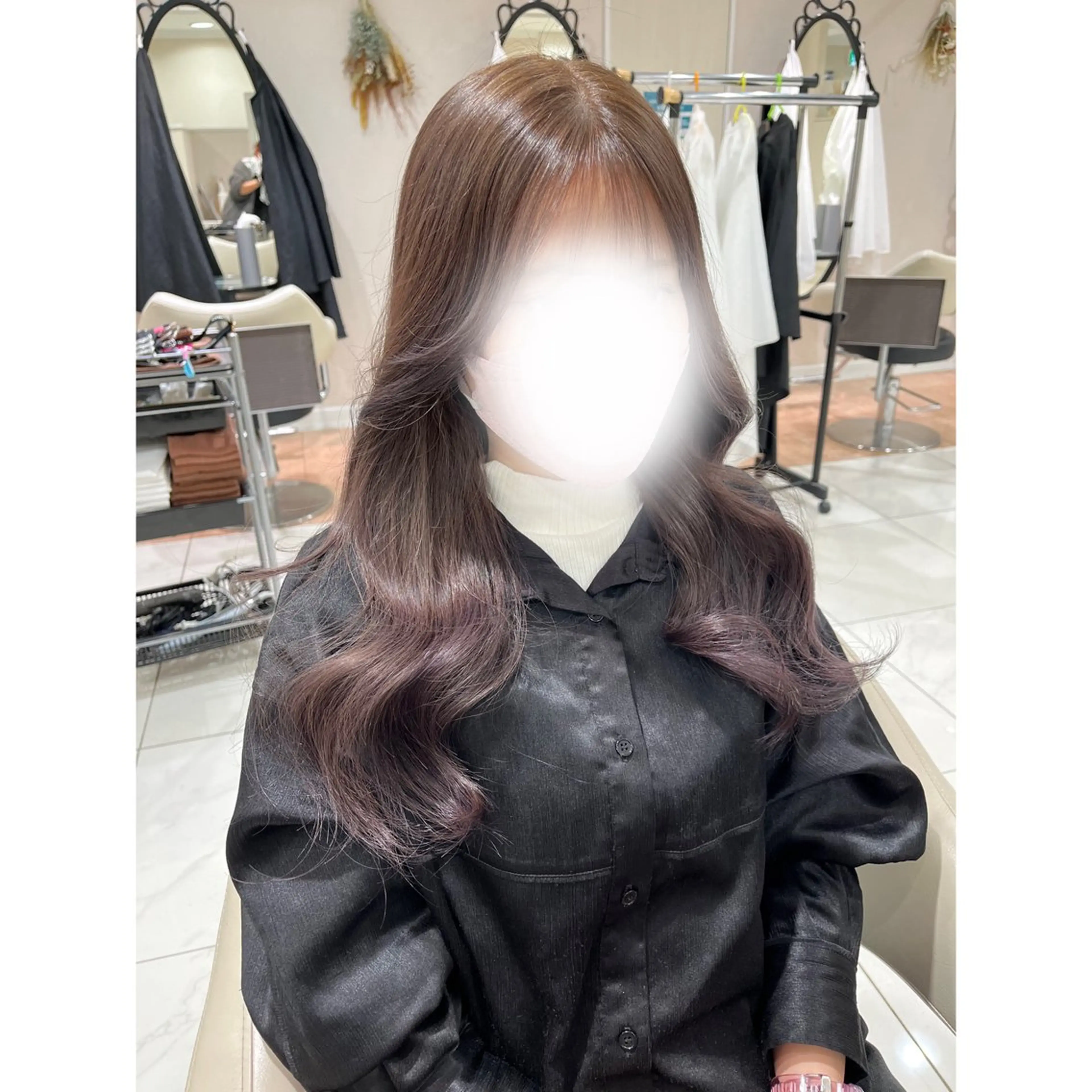 ロング ヘアアレンジ ヘアカラー 韓国ヘア 🎀中川綾乃🎀のヘアスタイル