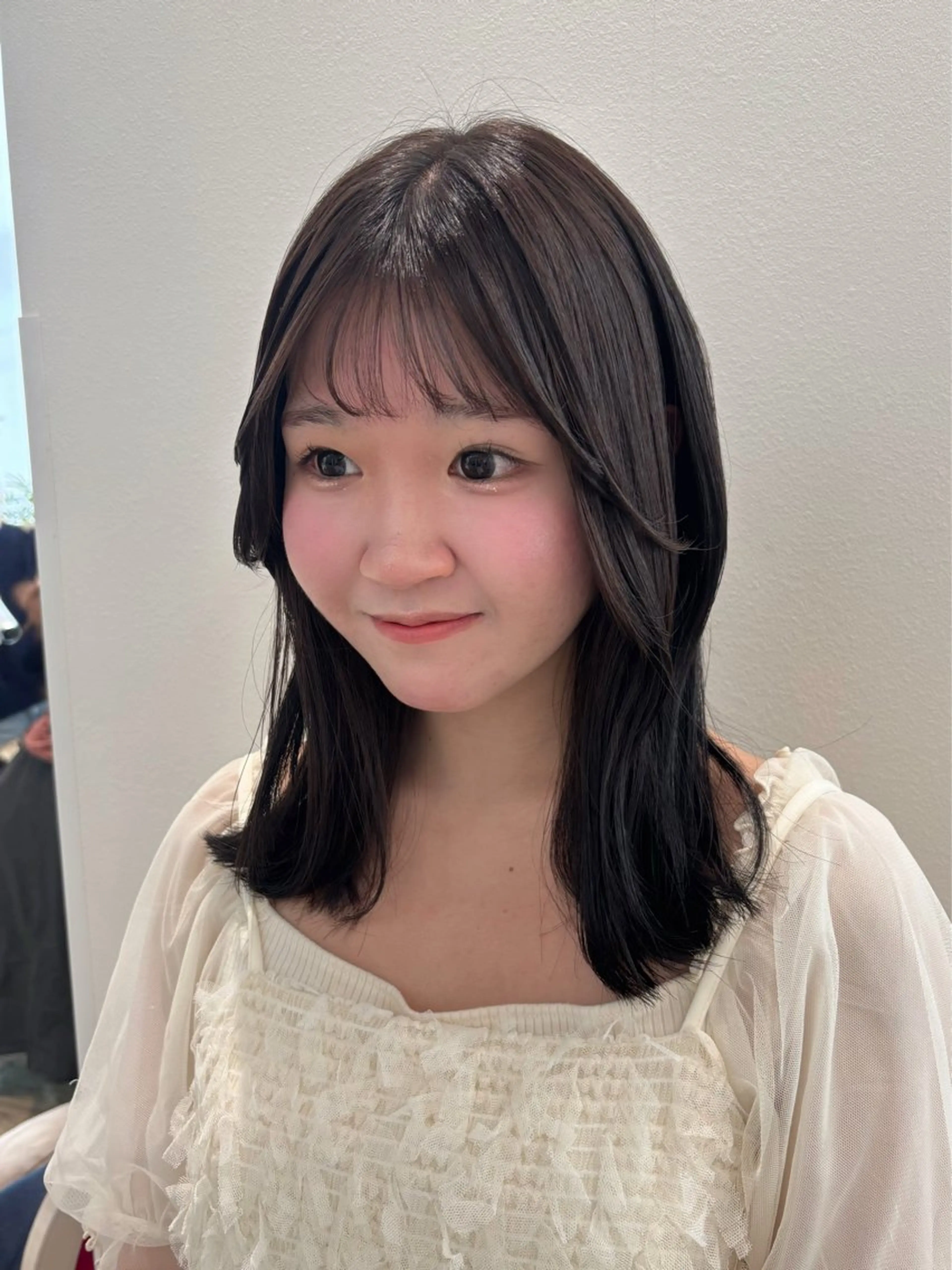 セミロング カラー カット ヘアカラー ktwo☆ 暗艶髪☆姫野琳のヘアスタイル