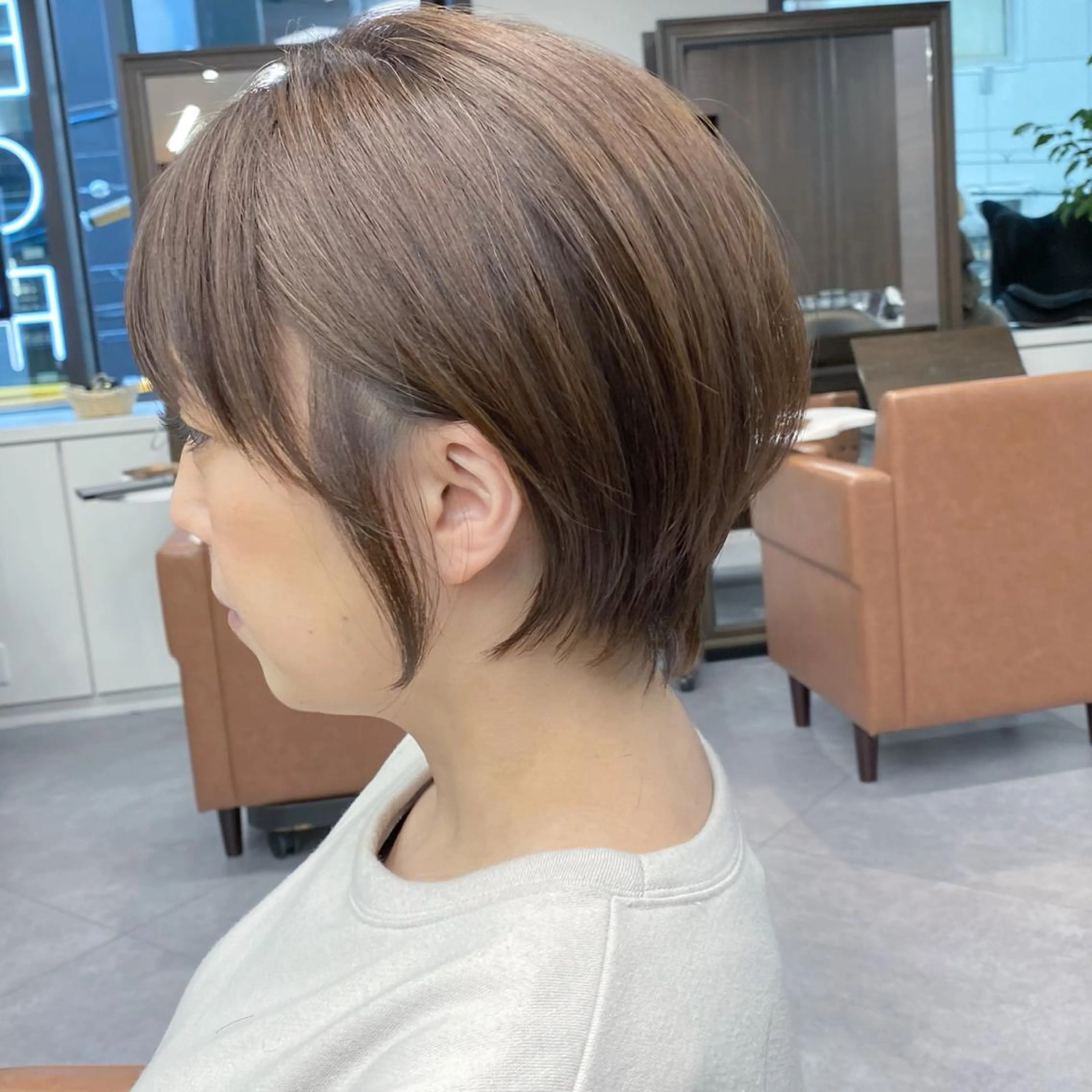 ショート ショートボブ ボブ ショートヘア カット ヘアカラー トリートメント 縮毛矯正・暗髪 ・ショート　橋本🐶のヘアスタイル