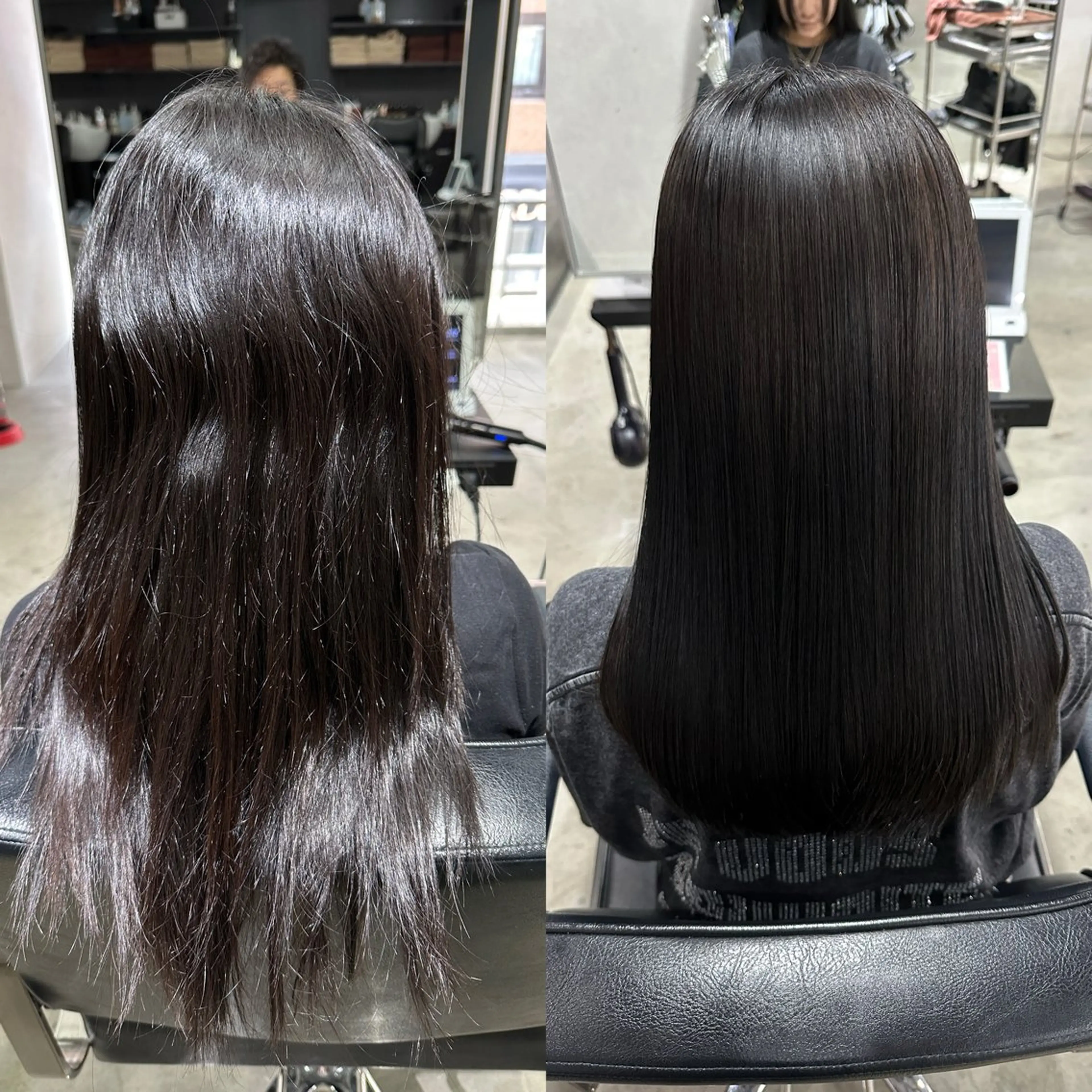 髪質改善酸性縮毛矯正+髪質改善カラー+カット+ダメージケア保湿トリートメント✨の写真