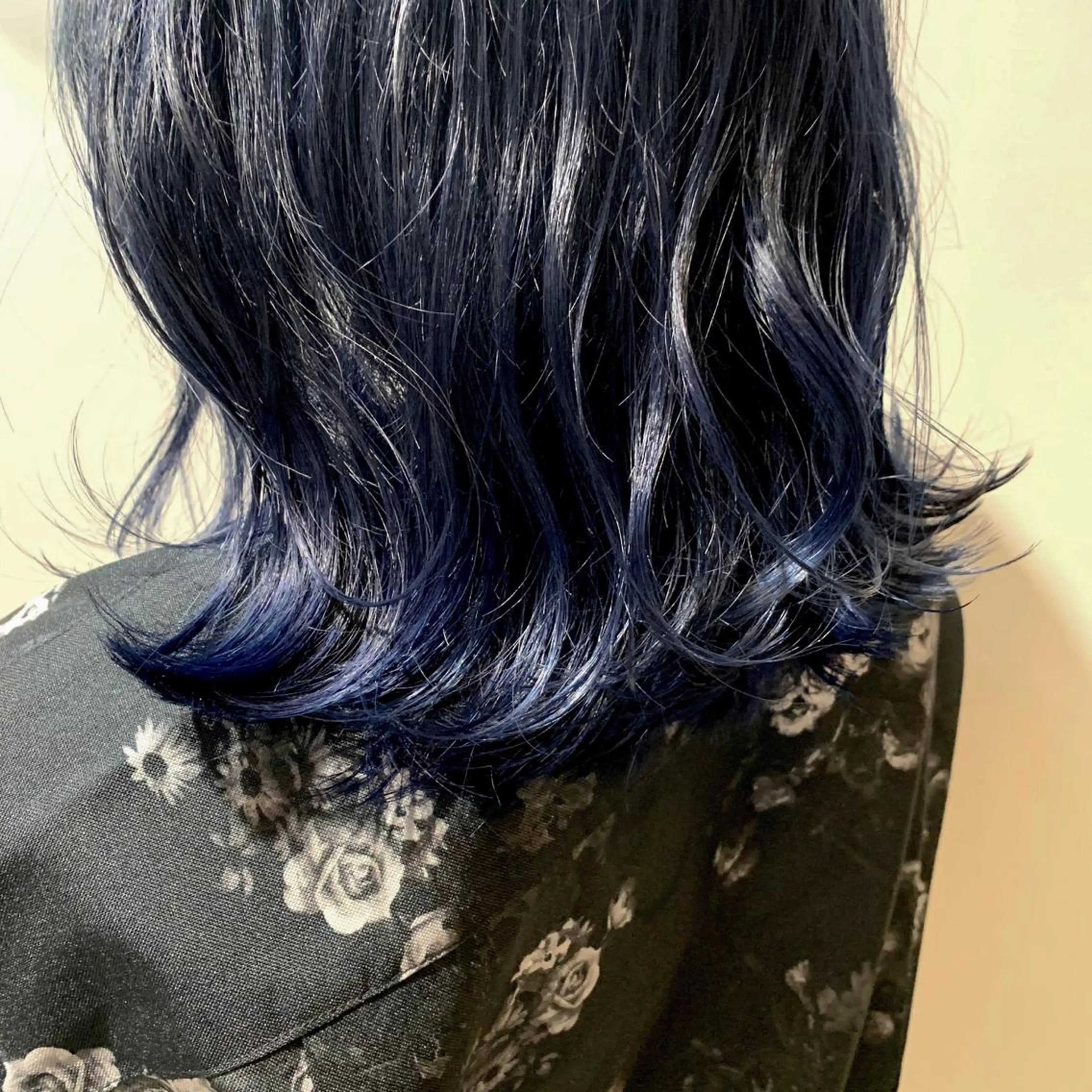 セミロング カラー ブルーカラー ネイビーカラー "小顔カット" Fuko.のヘアスタイル